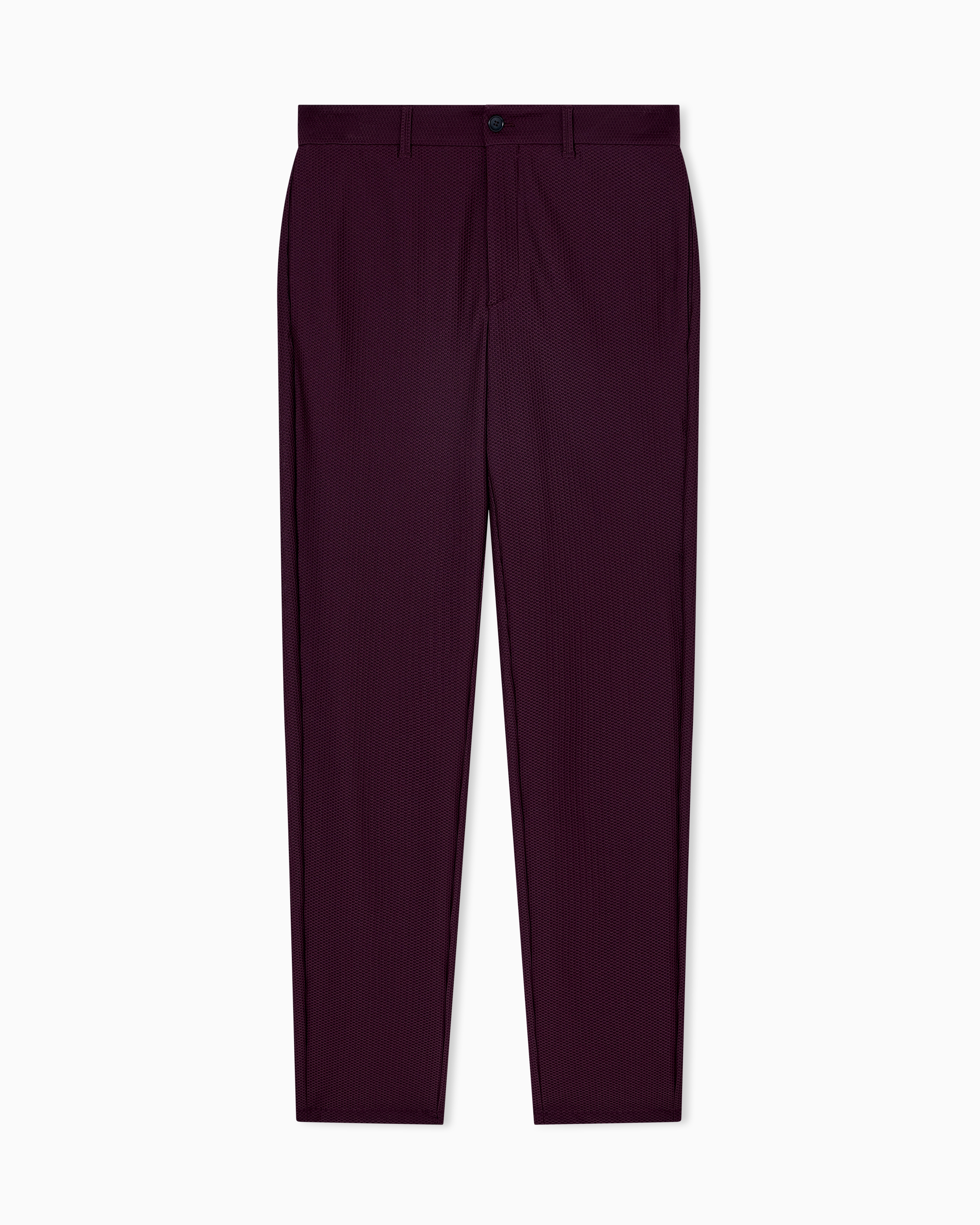 Technical waffle flat-front trousers | Giorgio Armani