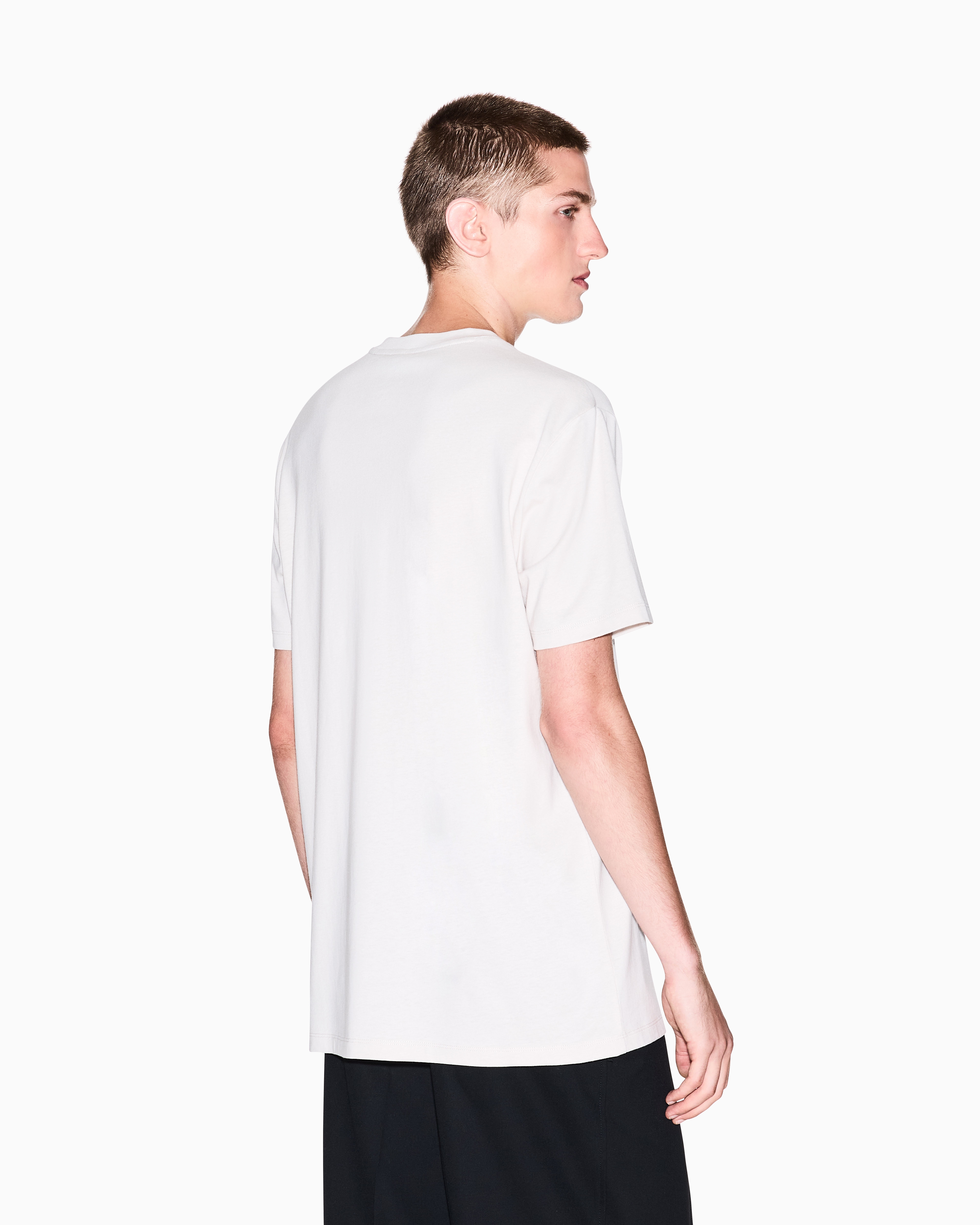 Armani Exchange Regular Fit Graphic Print T-shirt In Gray