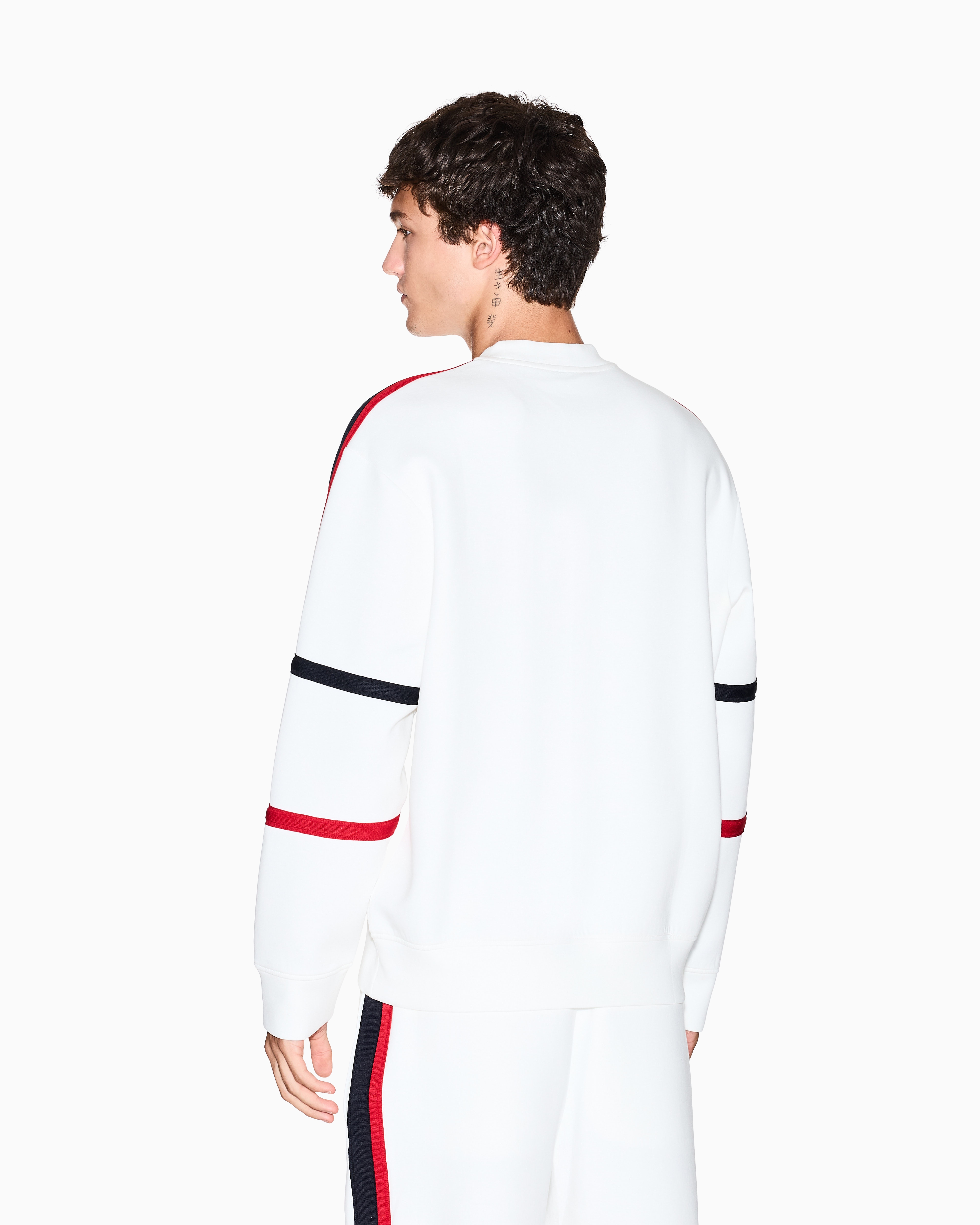 Armani Exchange - Sweatshirt with contrasting bands, Man, White, Size: M