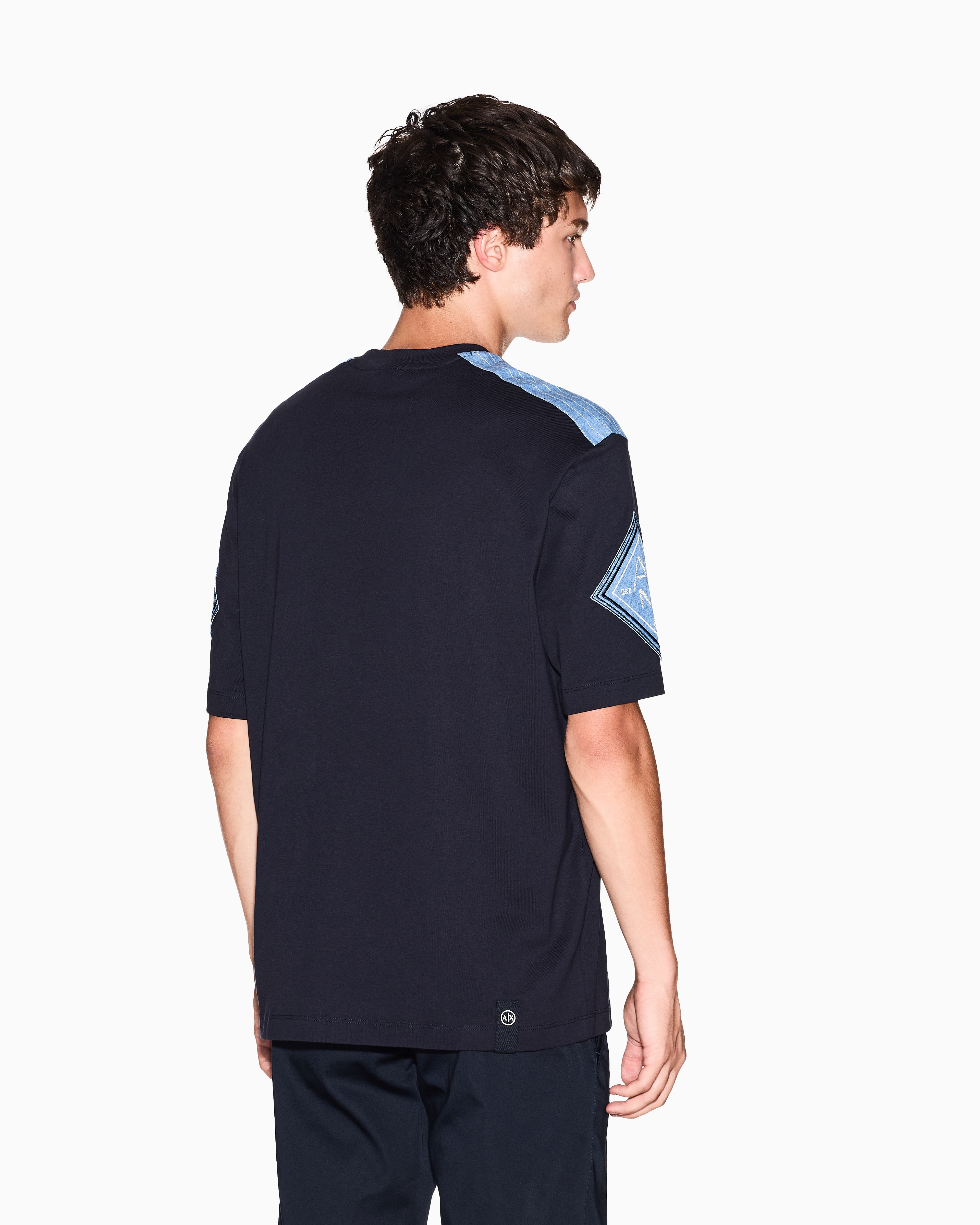 Armani Exchange - Regular Fit T-Shirts, Man, Navy Blue, Size: