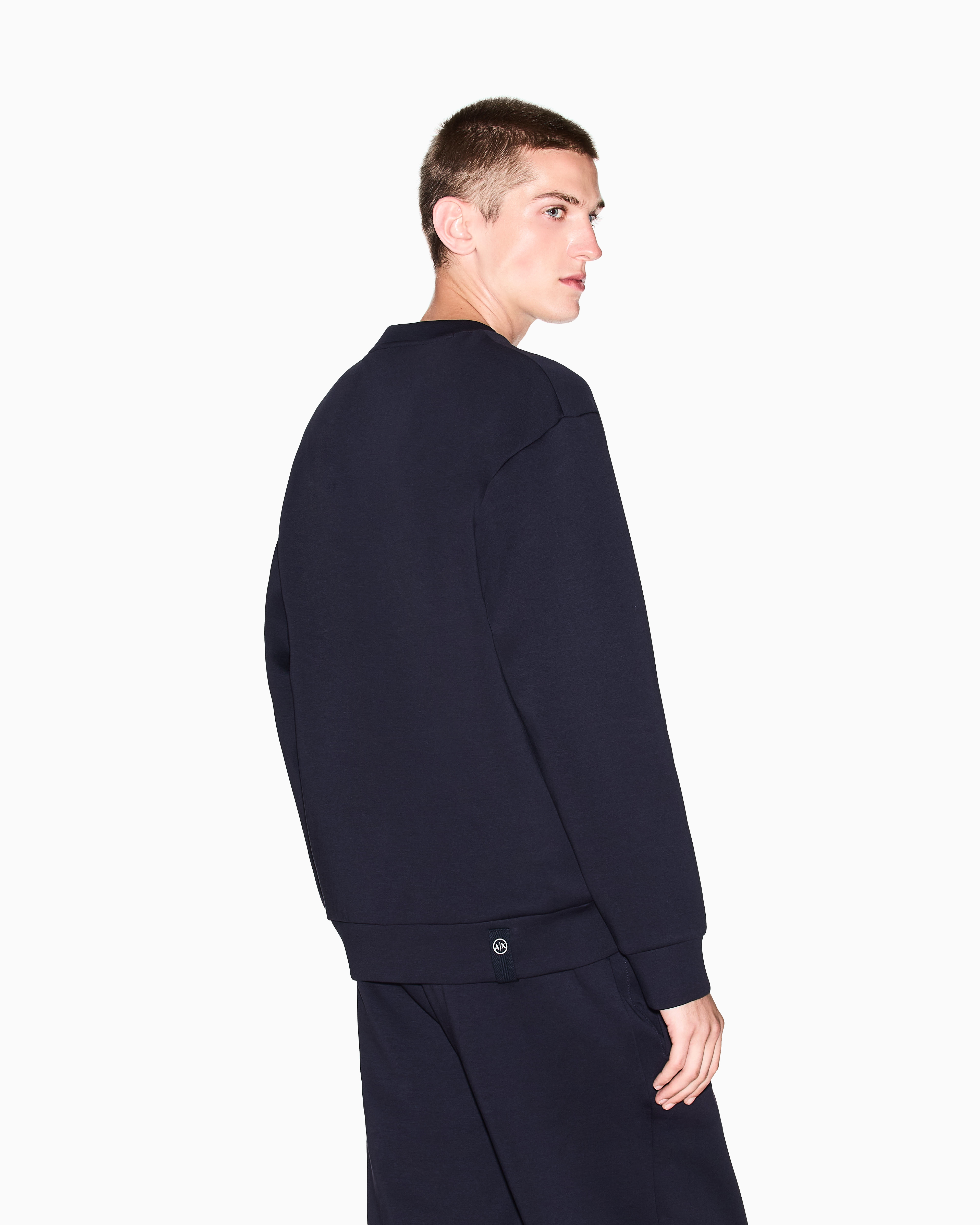 Armani Exchange - Sweatshirts without Hood, Man, Navy Blue, Size: