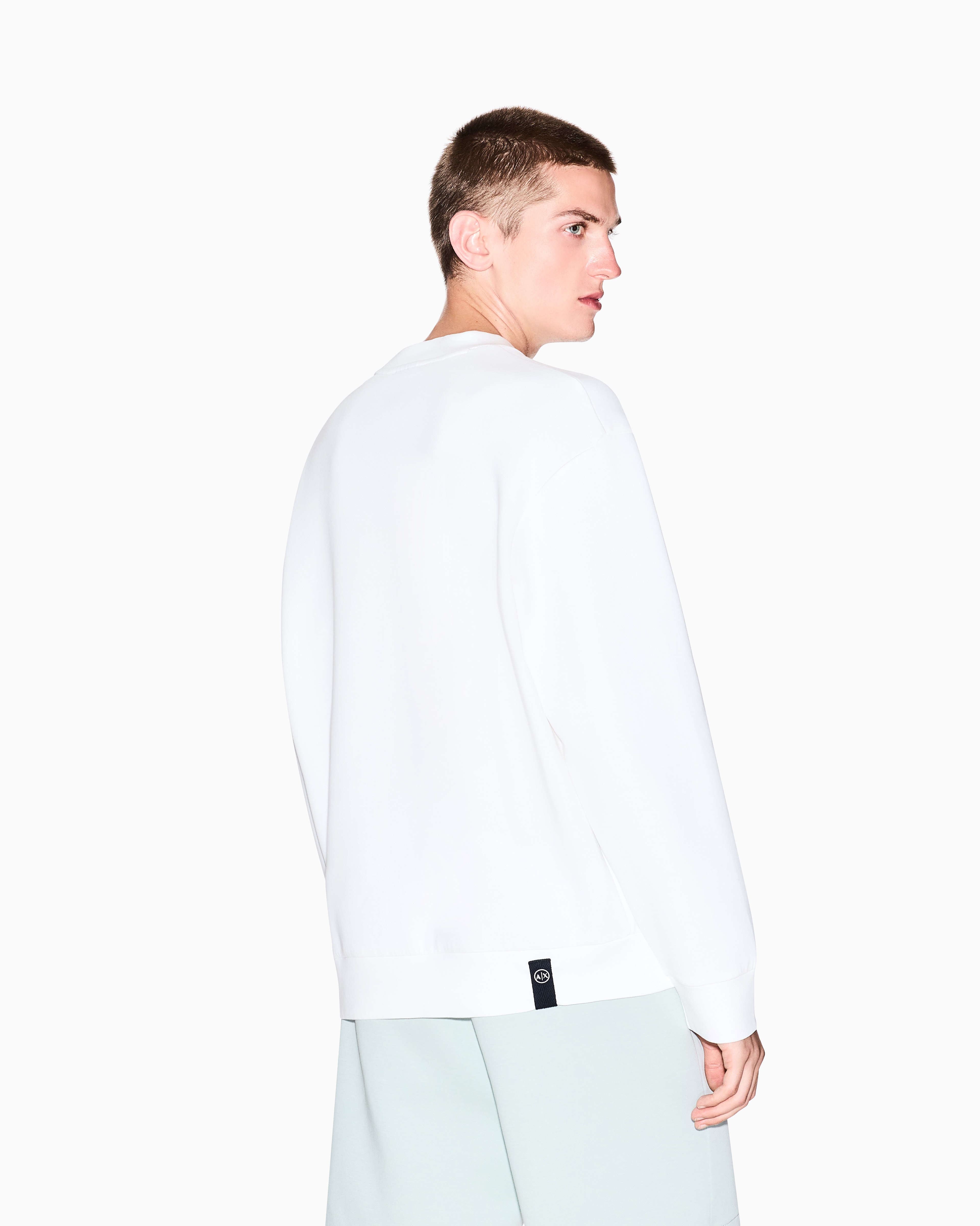 Armani Exchange - Sweatshirts without Hood, Man, White, Size: