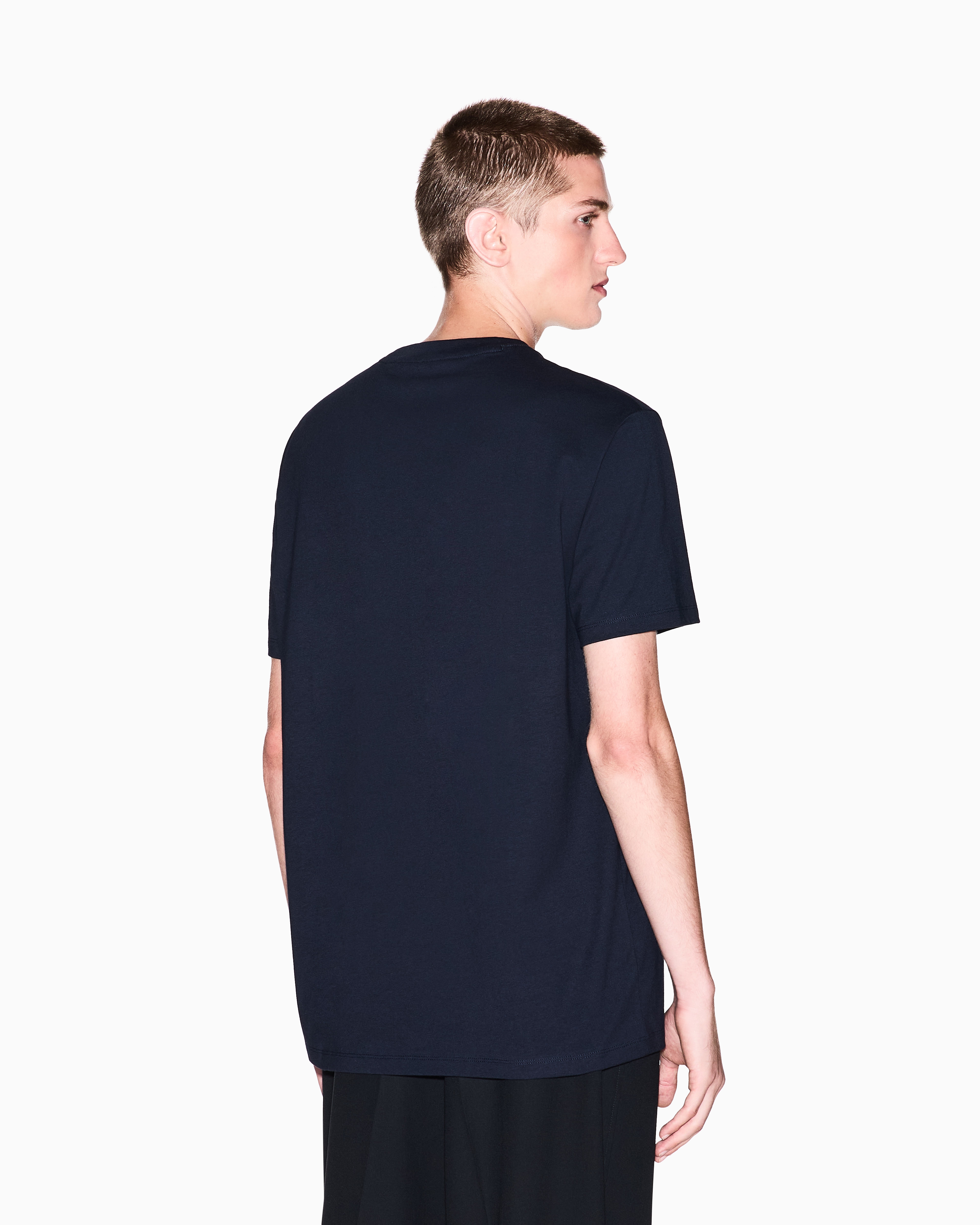 Armani Exchange Regular Fit Graphic Print T-shirt In Black