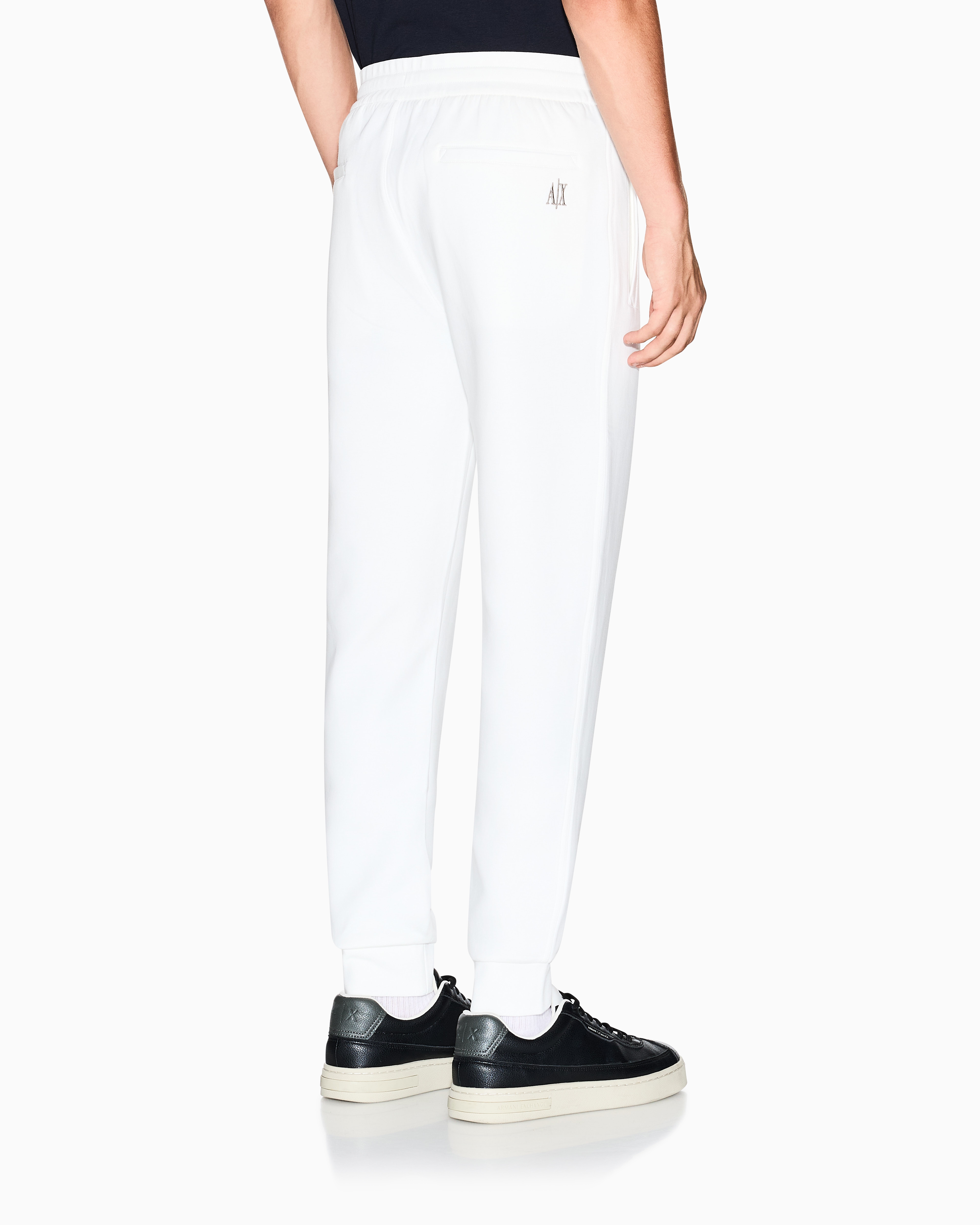 Armani Exchange - Jogger pants with logo on the back, Man, White, Size: