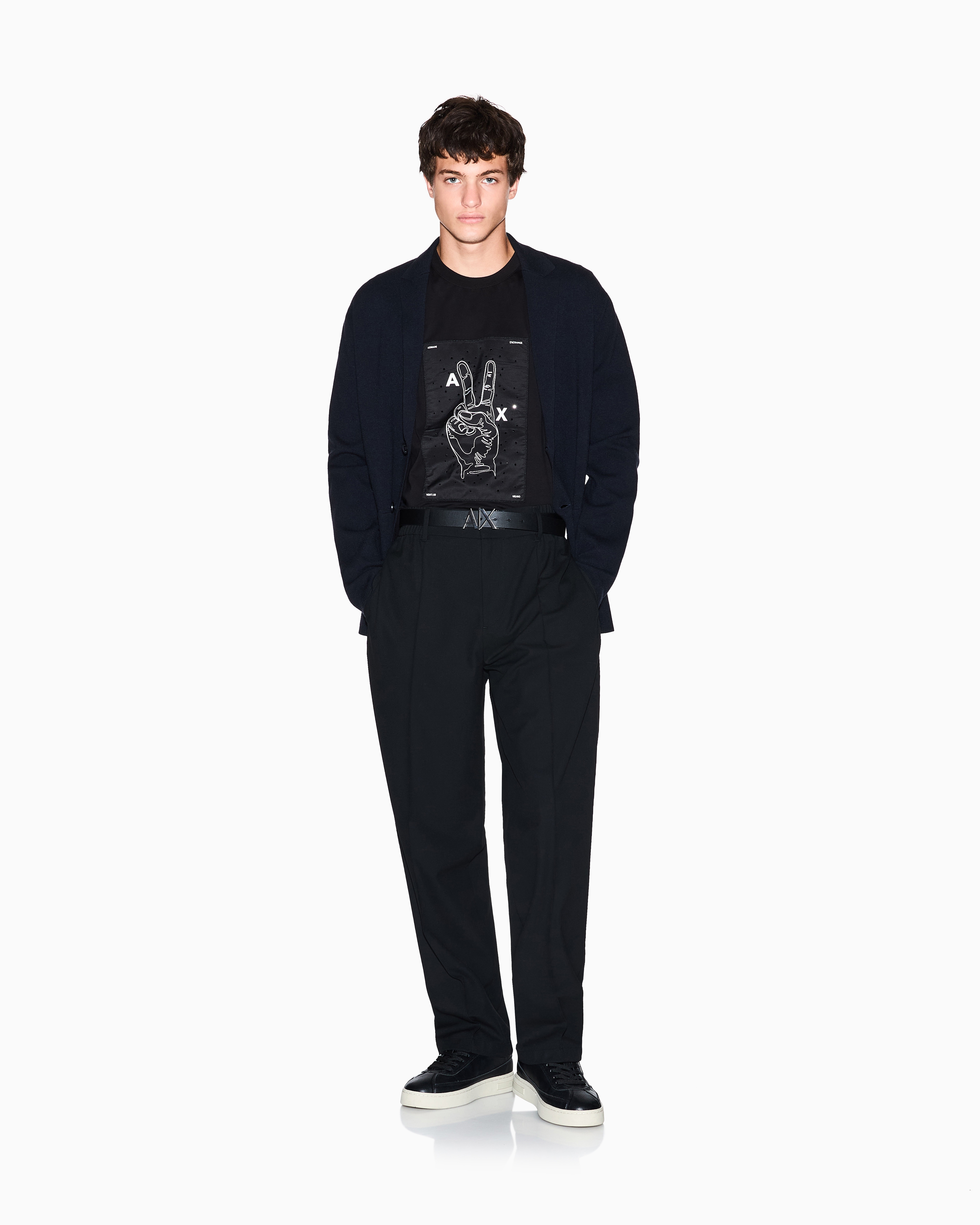 ヴィスコースポリミックス ニットジャケット | Armani Exchange