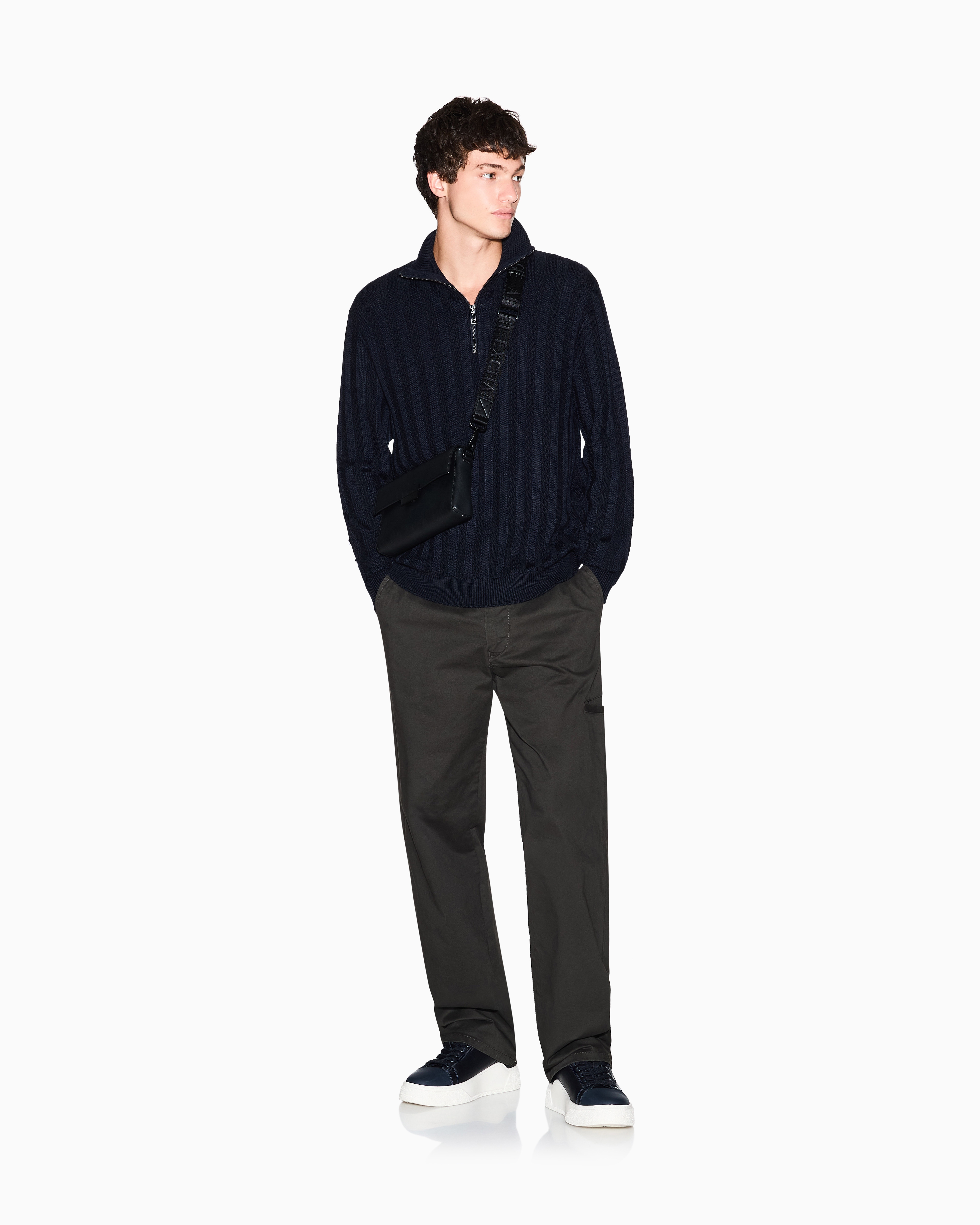 Armani Exchange - Jumpers, Man, Navy Blue, Size: S