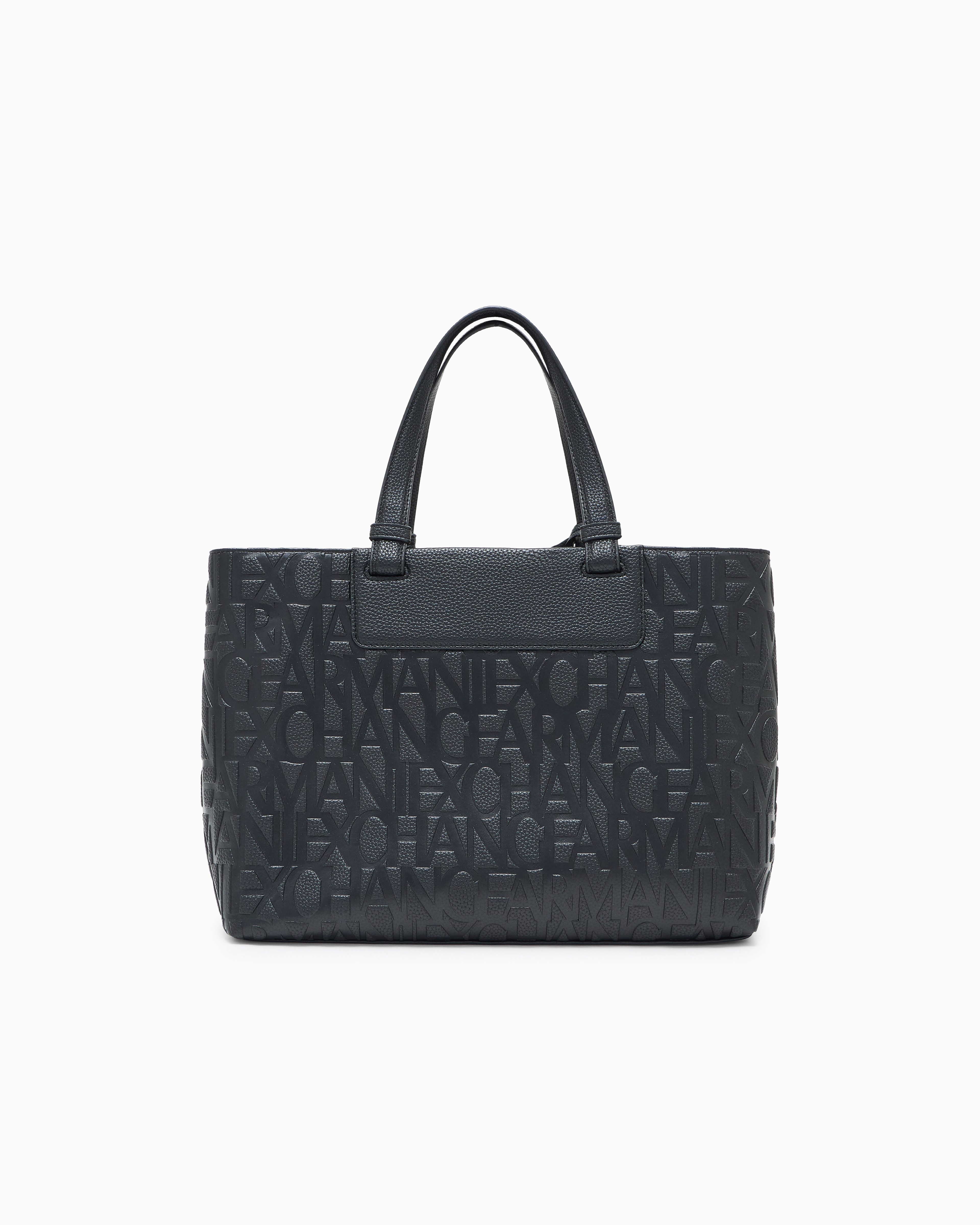 Armani Exchange - Handbag with allover logo, Woman, Black, Size: TU
