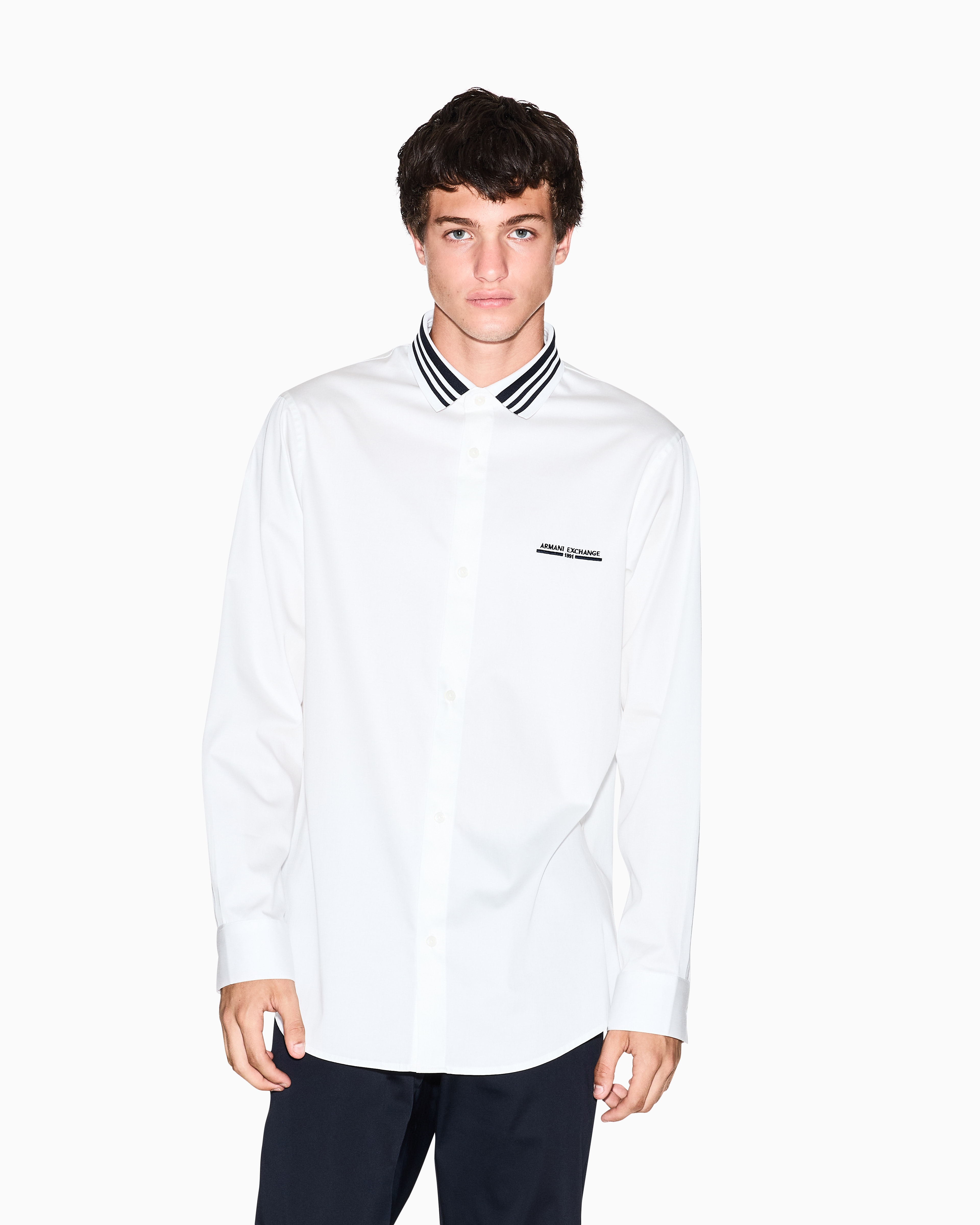 Armani Exchange - Casual Shirts, Man, White, Size:
