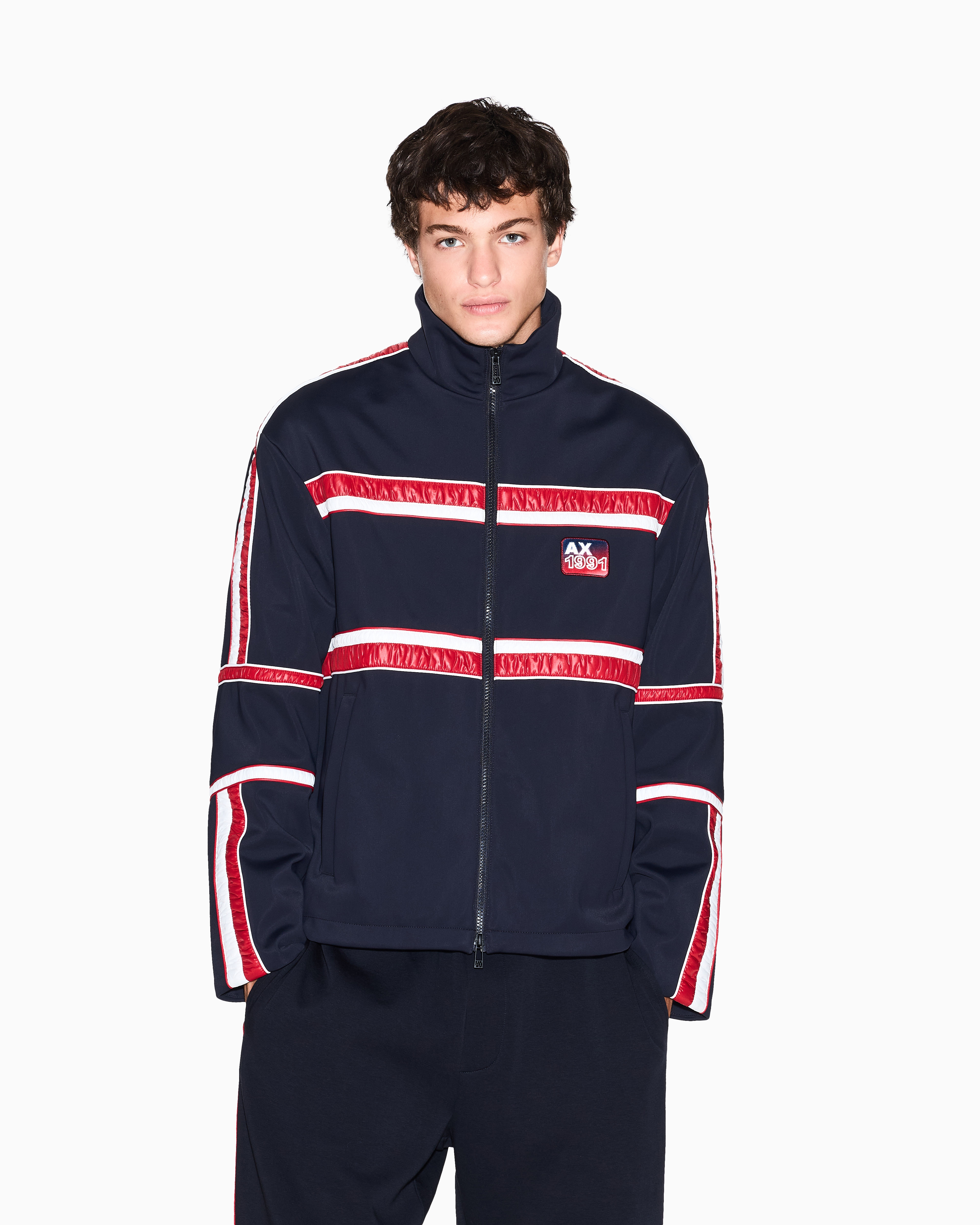 Armani Exchange - Hoodies, Man, Navy Blue, Size: M