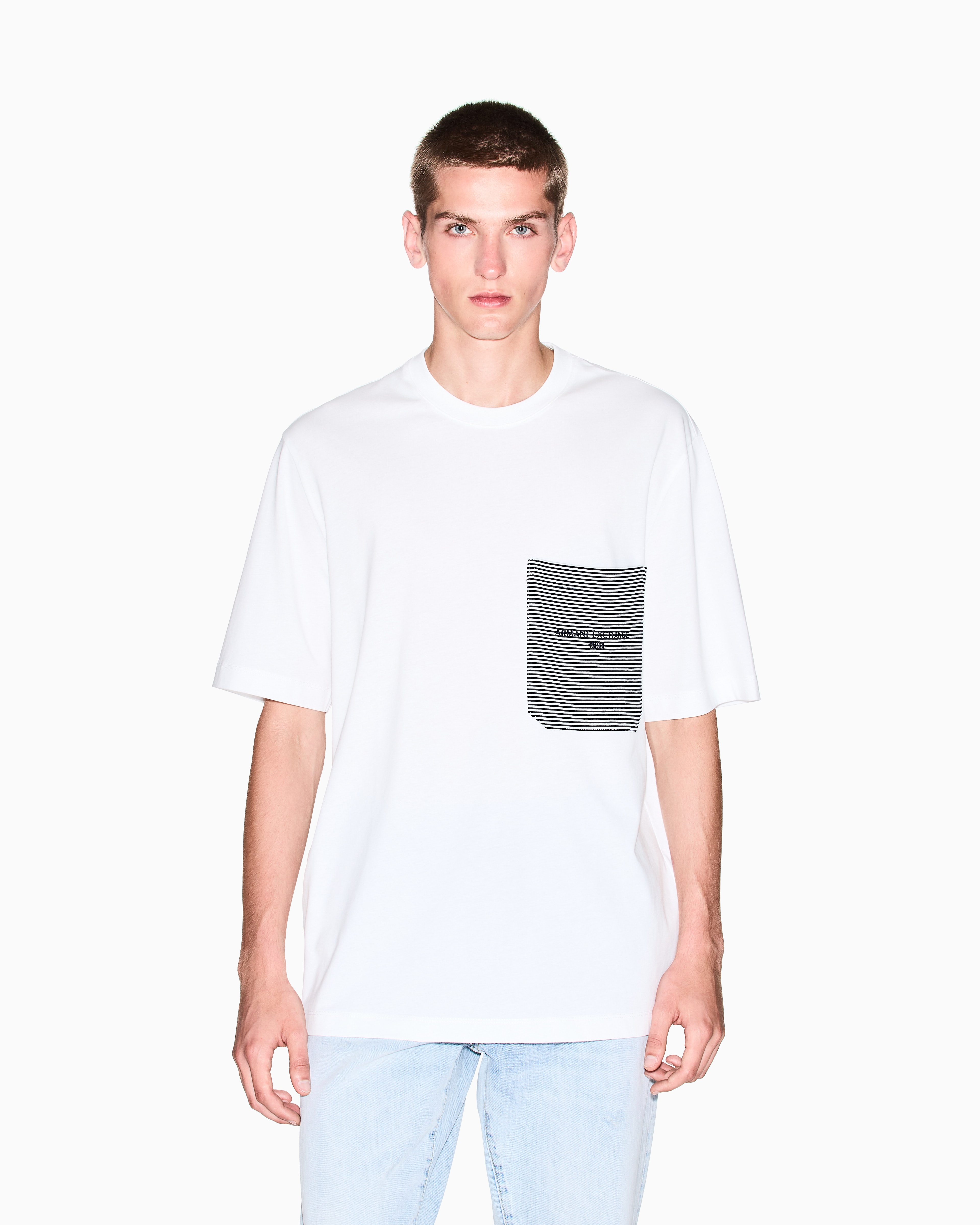 Armani Exchange - Regular Fit T-Shirts, Man, White, Size:
