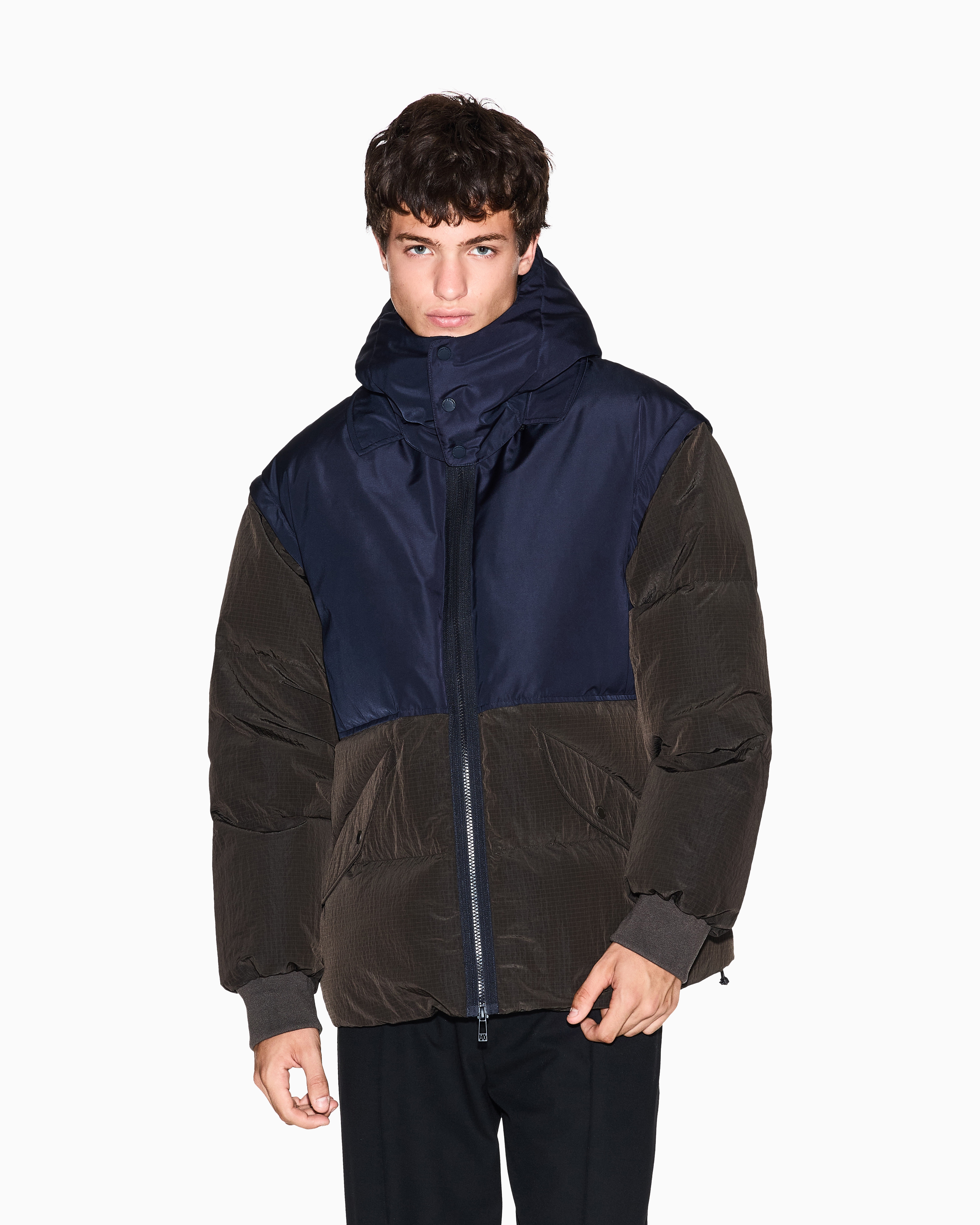 Armani Exchange - Down Jackets, Man, Blue, Size: M