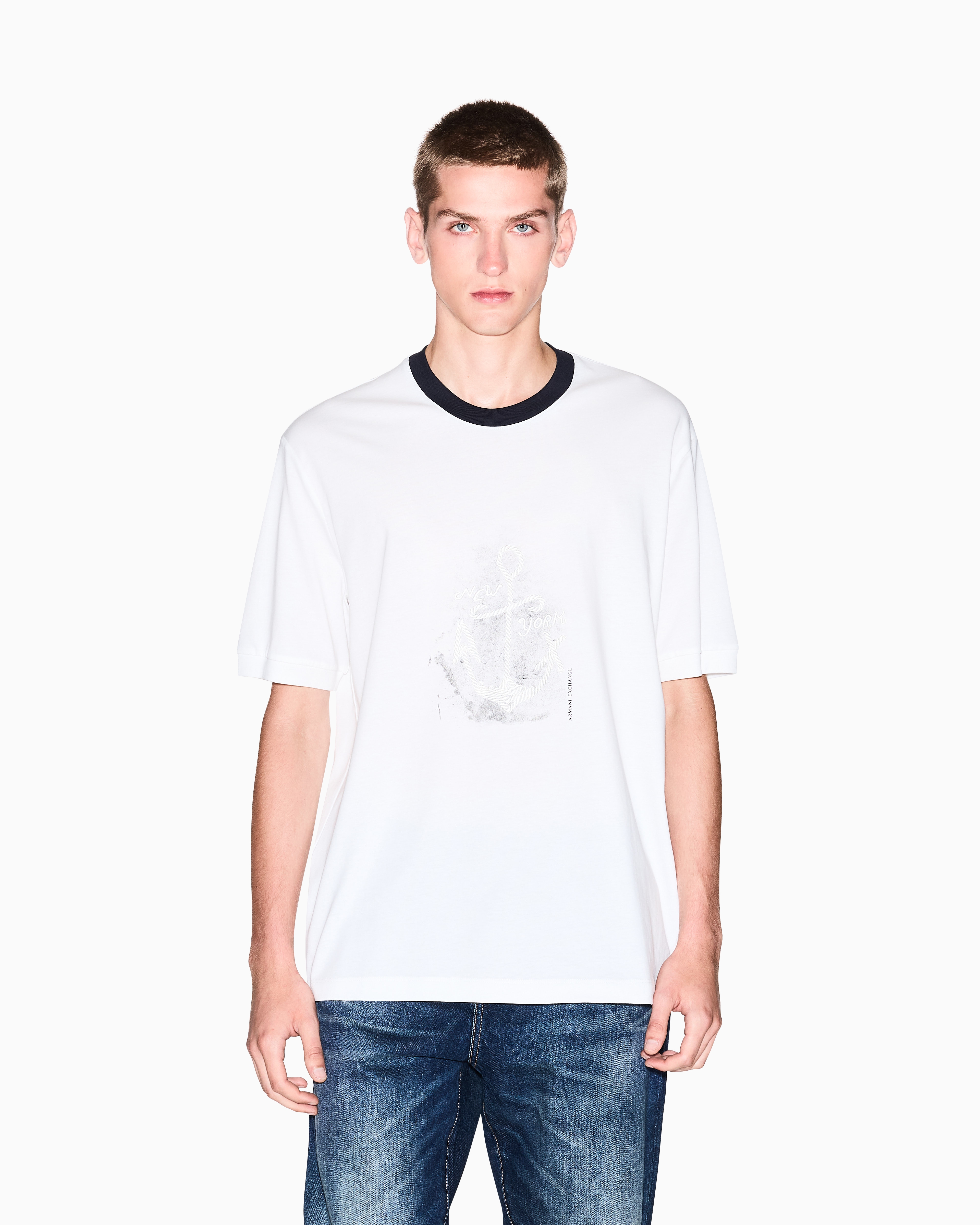 Armani Exchange - Regular Fit T-Shirts, Man, White, Size: