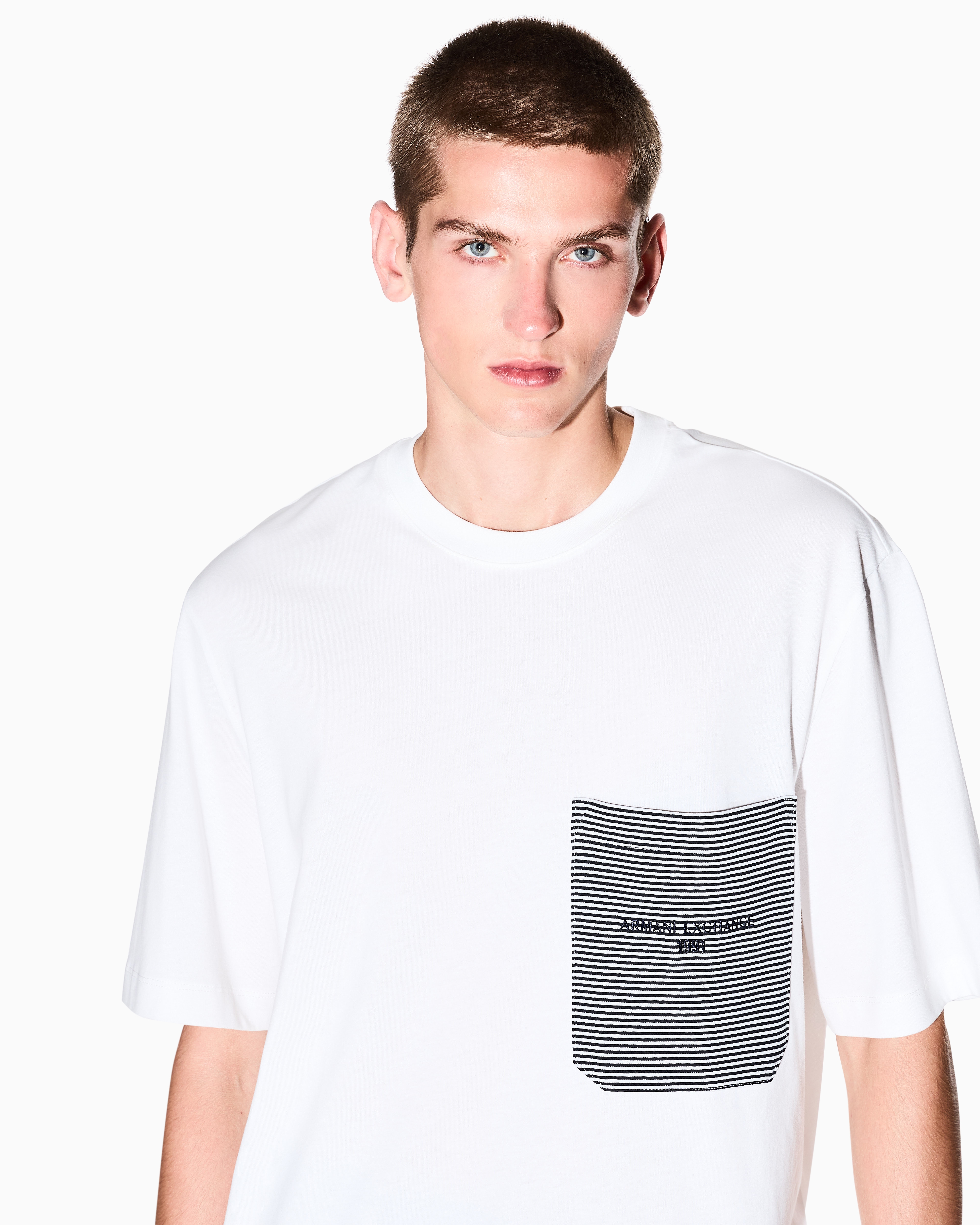 Armani Exchange - Regular Fit T-Shirts, Man, White, Size: