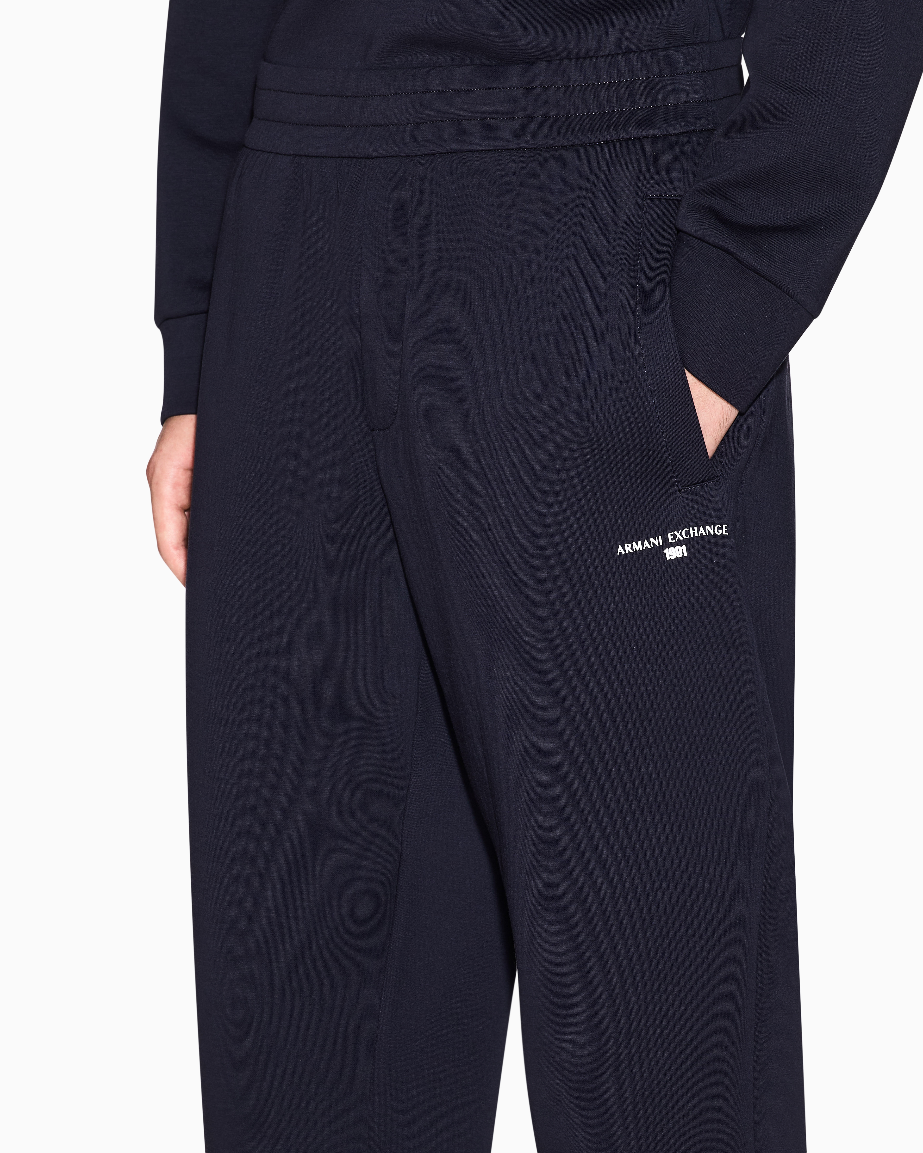 Armani Exchange - Sweatpants, Man, Navy Blue, Size: