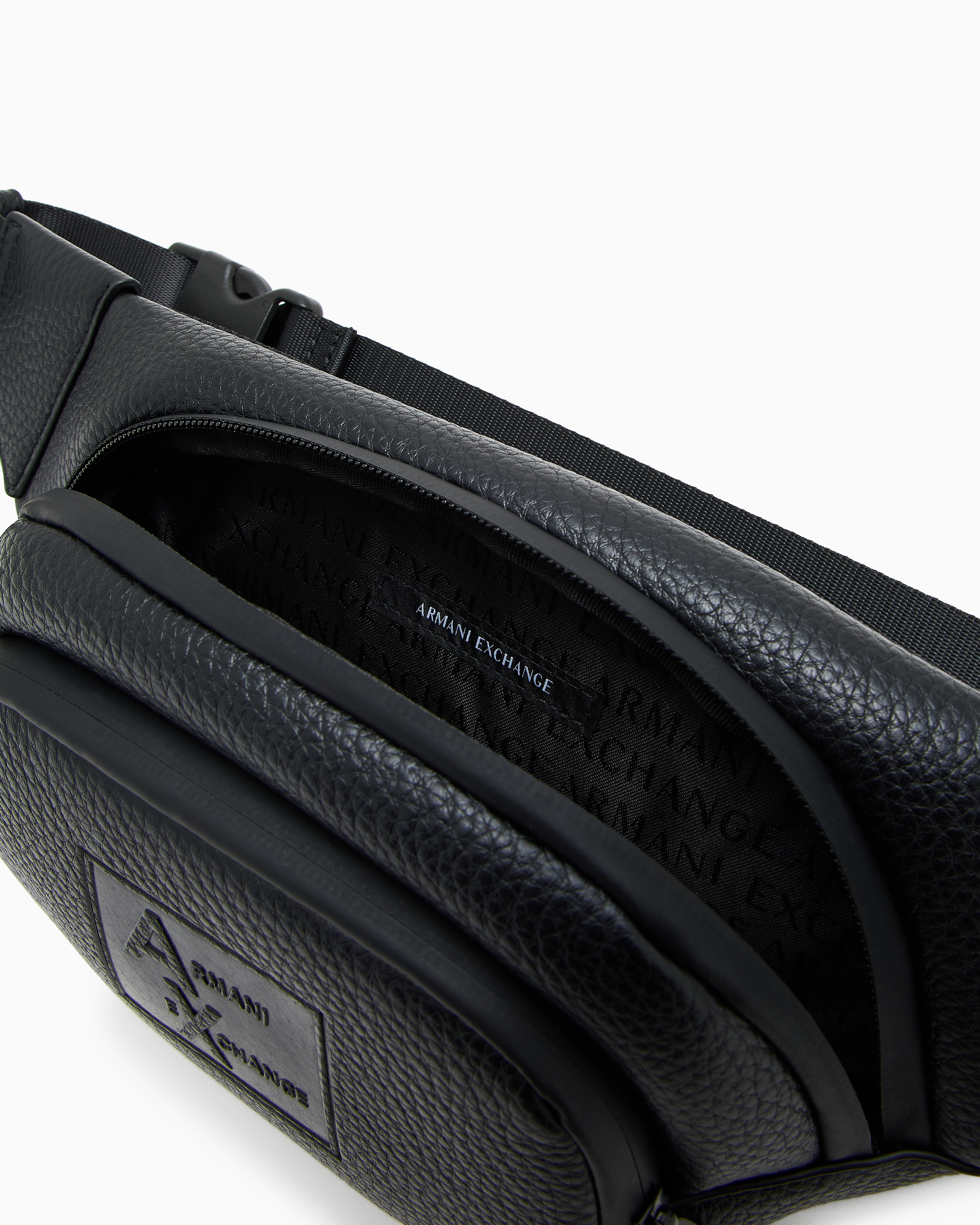 Armani Exchange Backpack With Embossed Logo In Black