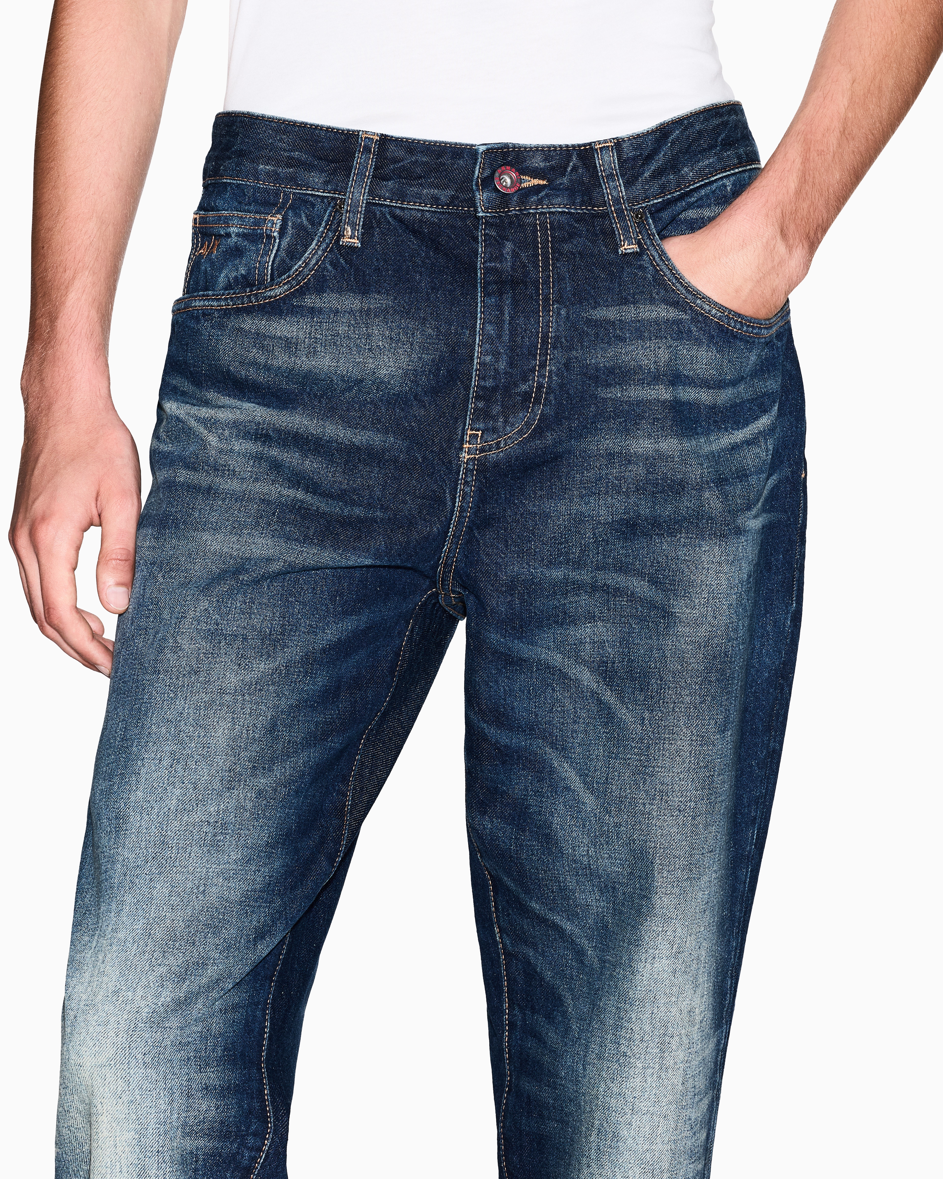 Armani Exchange - Slim Fit Denim Jeans, Man, Blue, Size: