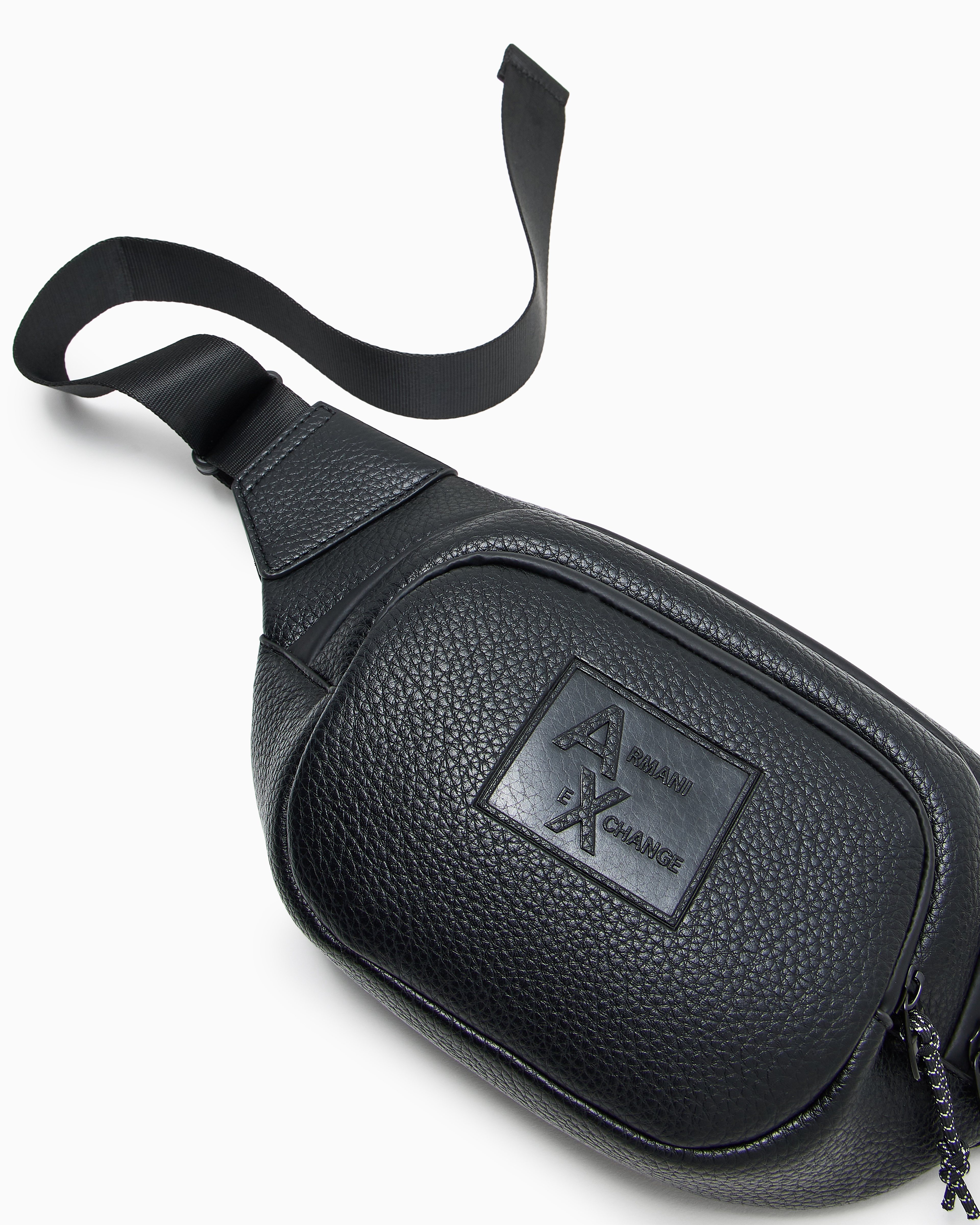 Armani Exchange Backpack With Embossed Logo In Black
