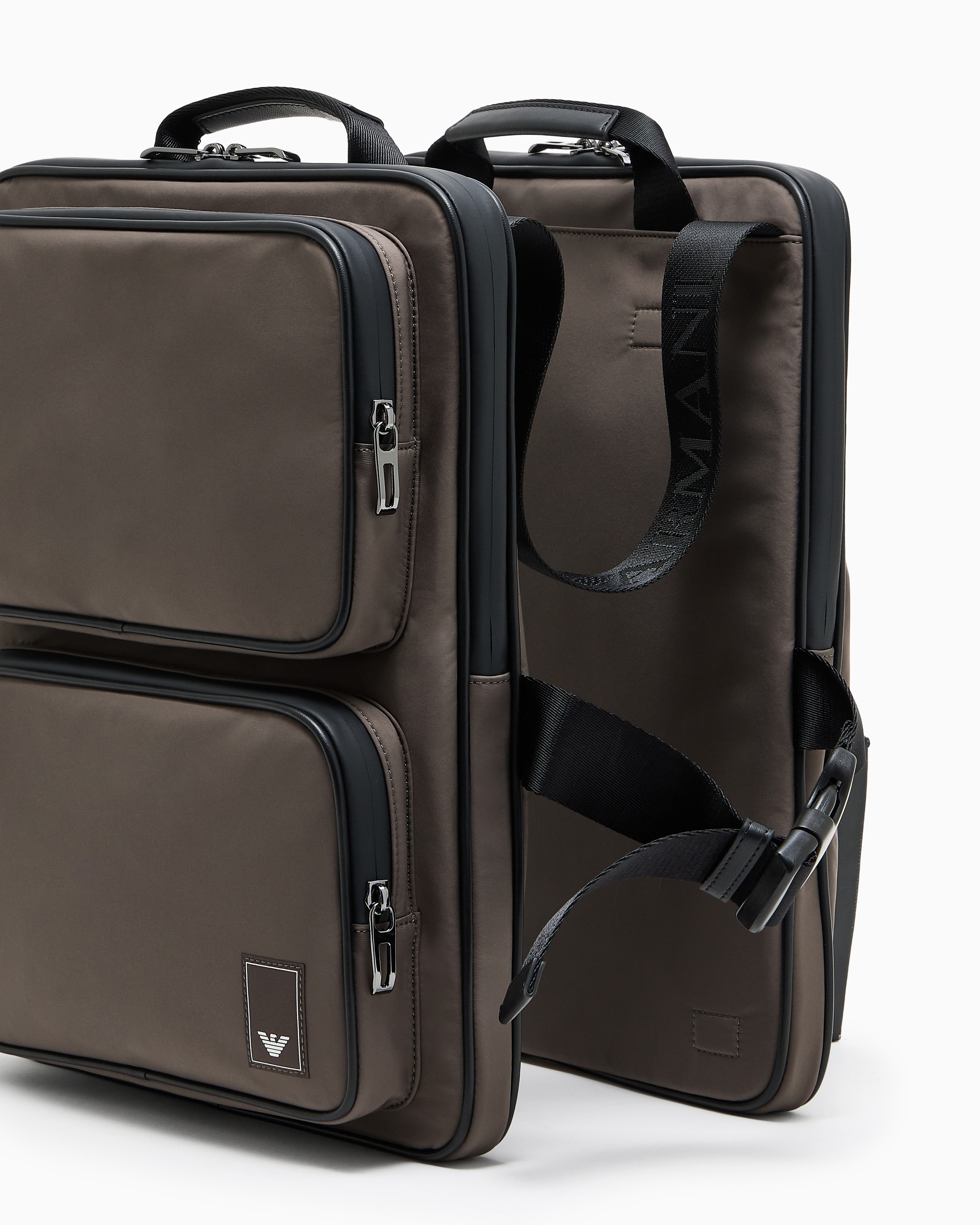 Emporio Armani - Travel Essentials nylon bodypack, Man, Grey, Size: TU