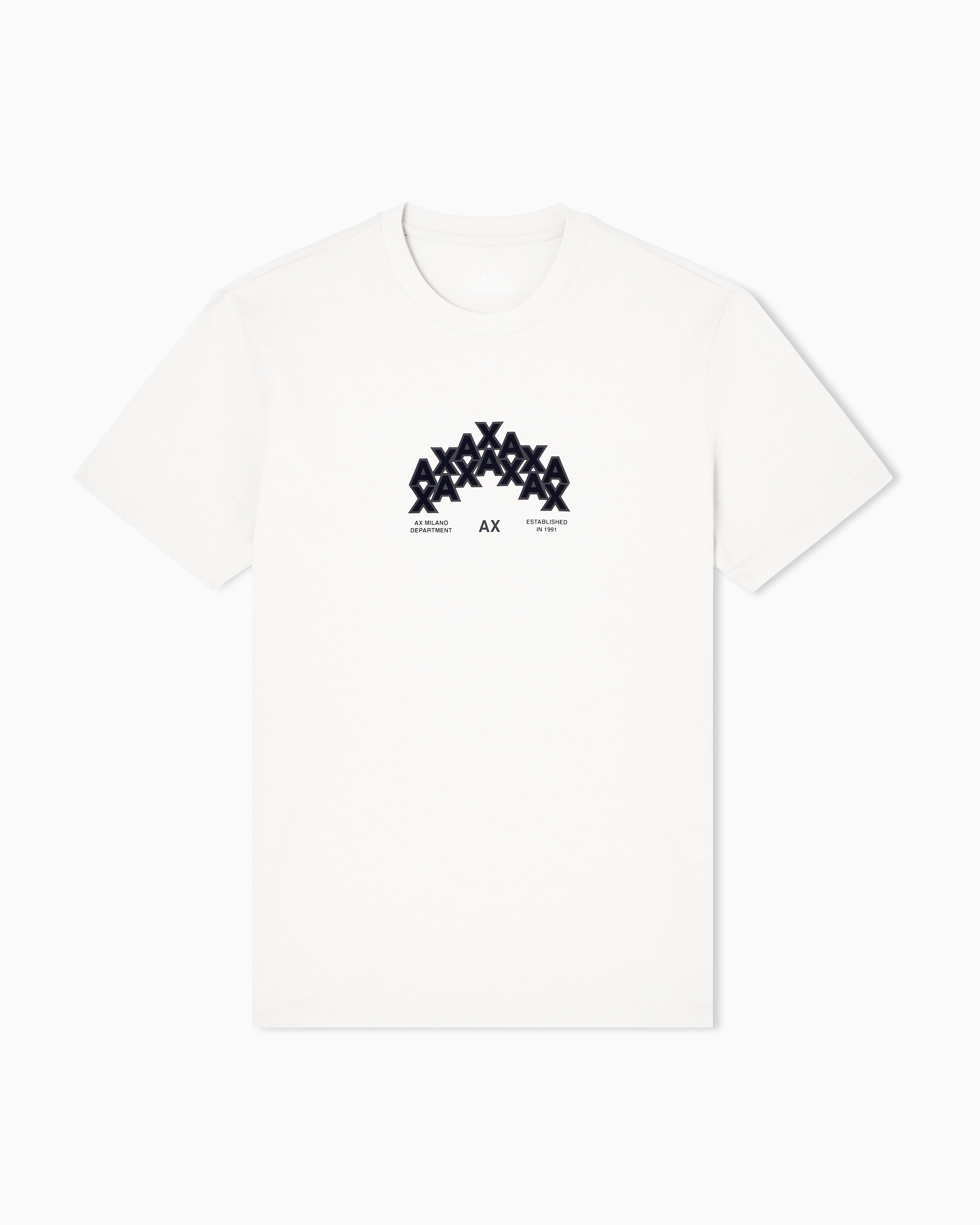 Armani Exchange Regular Fit Graphic Print T-shirt In Gray