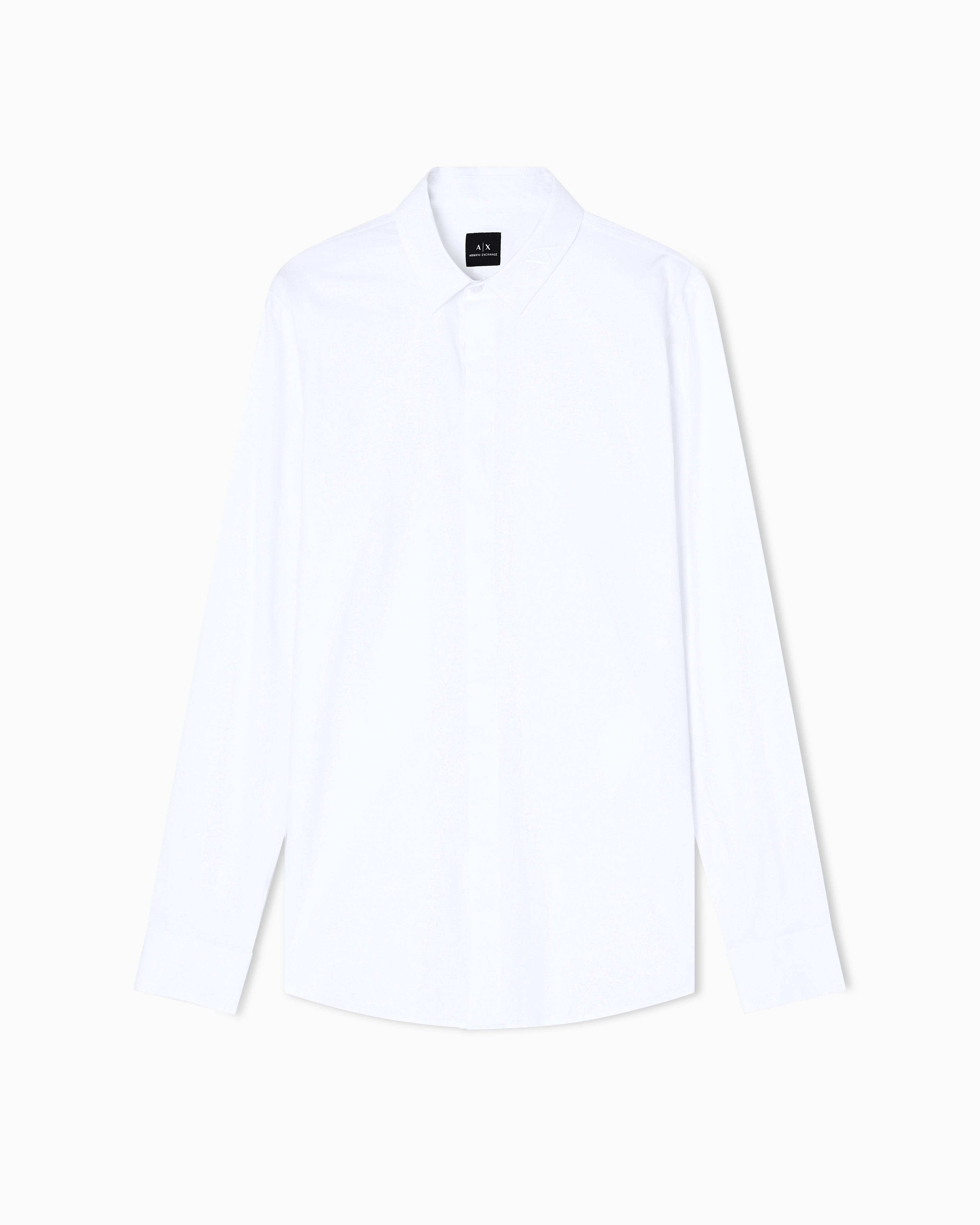 Armani Exchange - Classic Shirts, Man, White, Size: