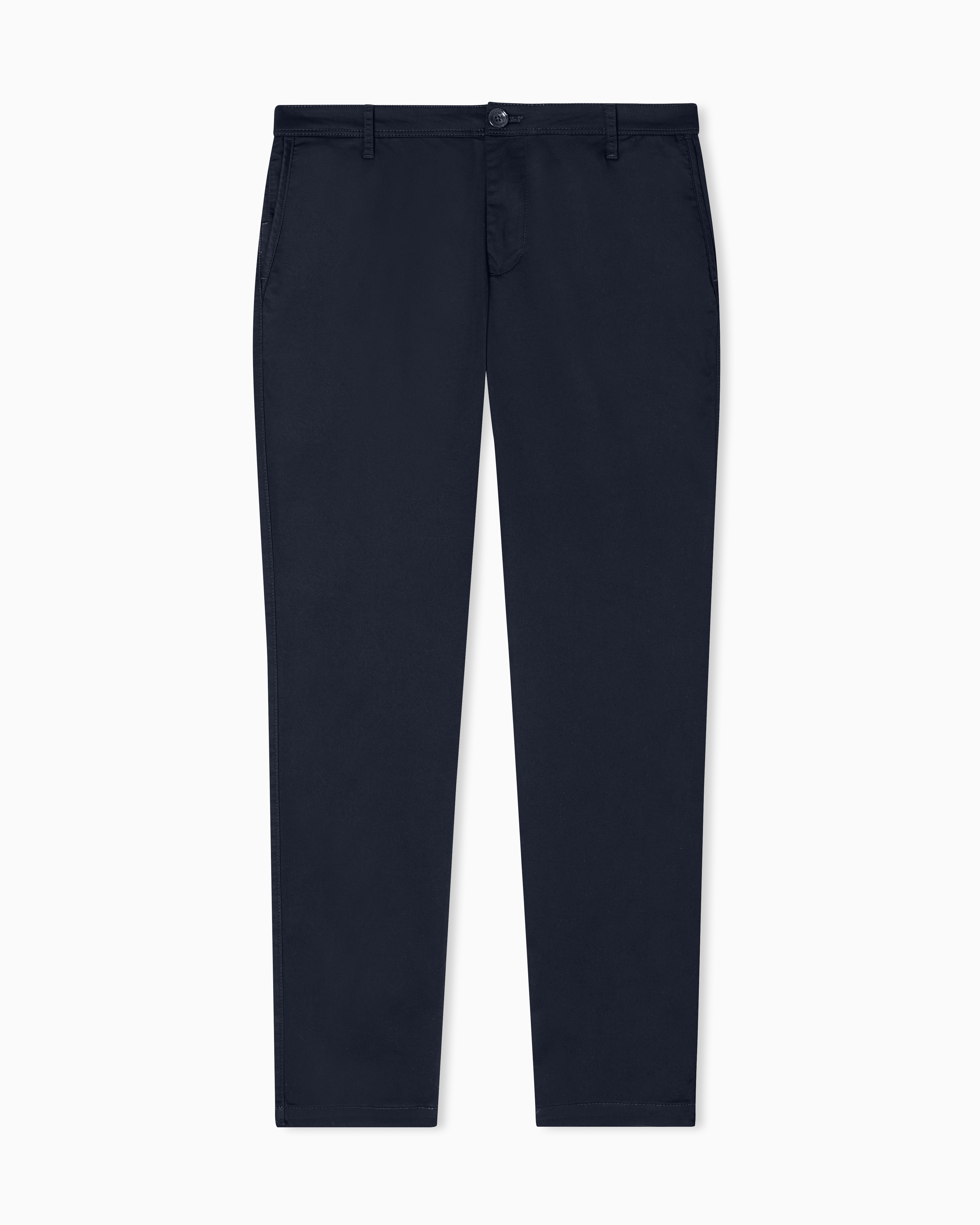 Armani Exchange - Stretch cotton chinos, Man, Navy Blue, Size: