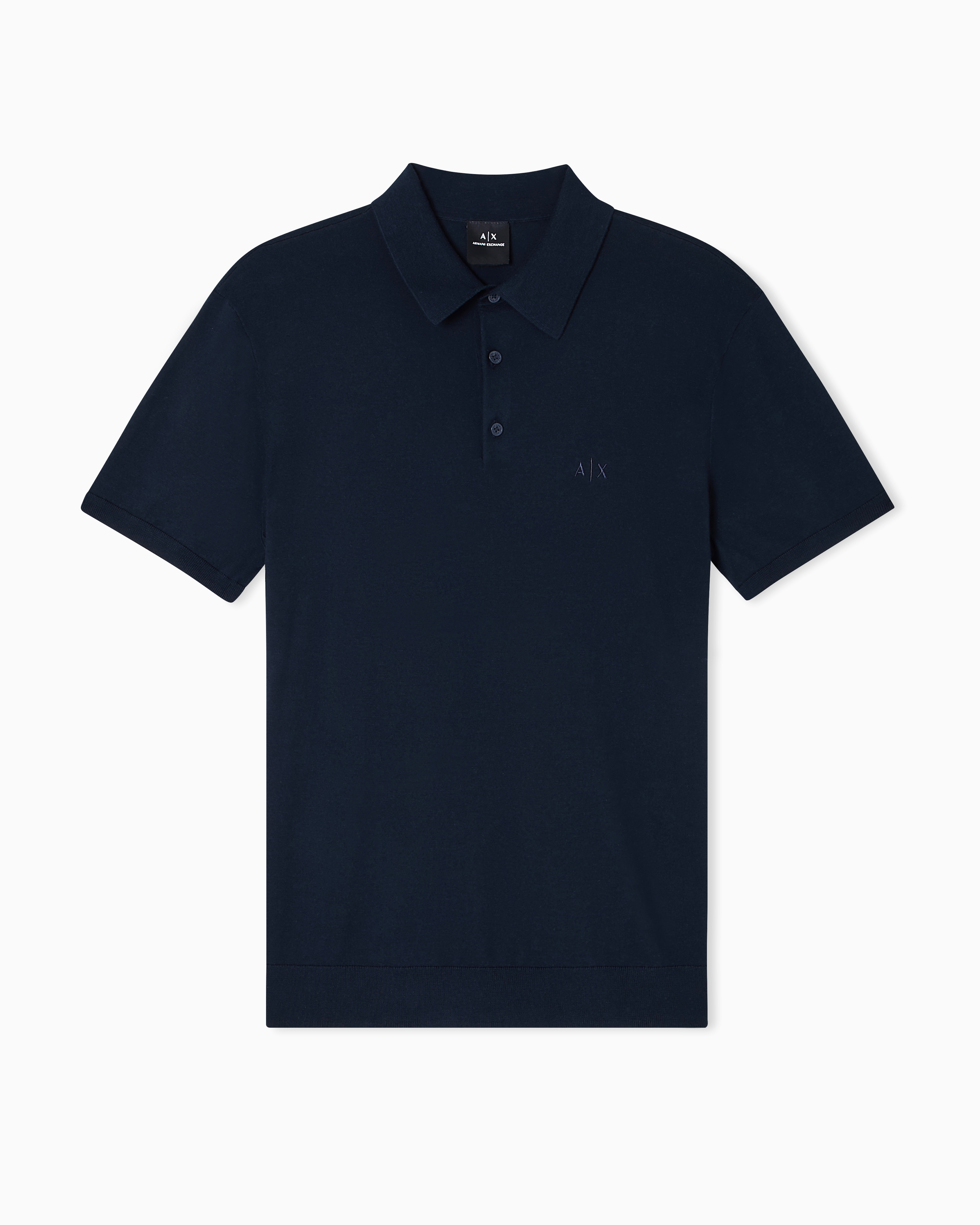 トップス archive emporio armani polo shirt Slim-fit stretch piqué polo shirt with micro eagle | Emporio