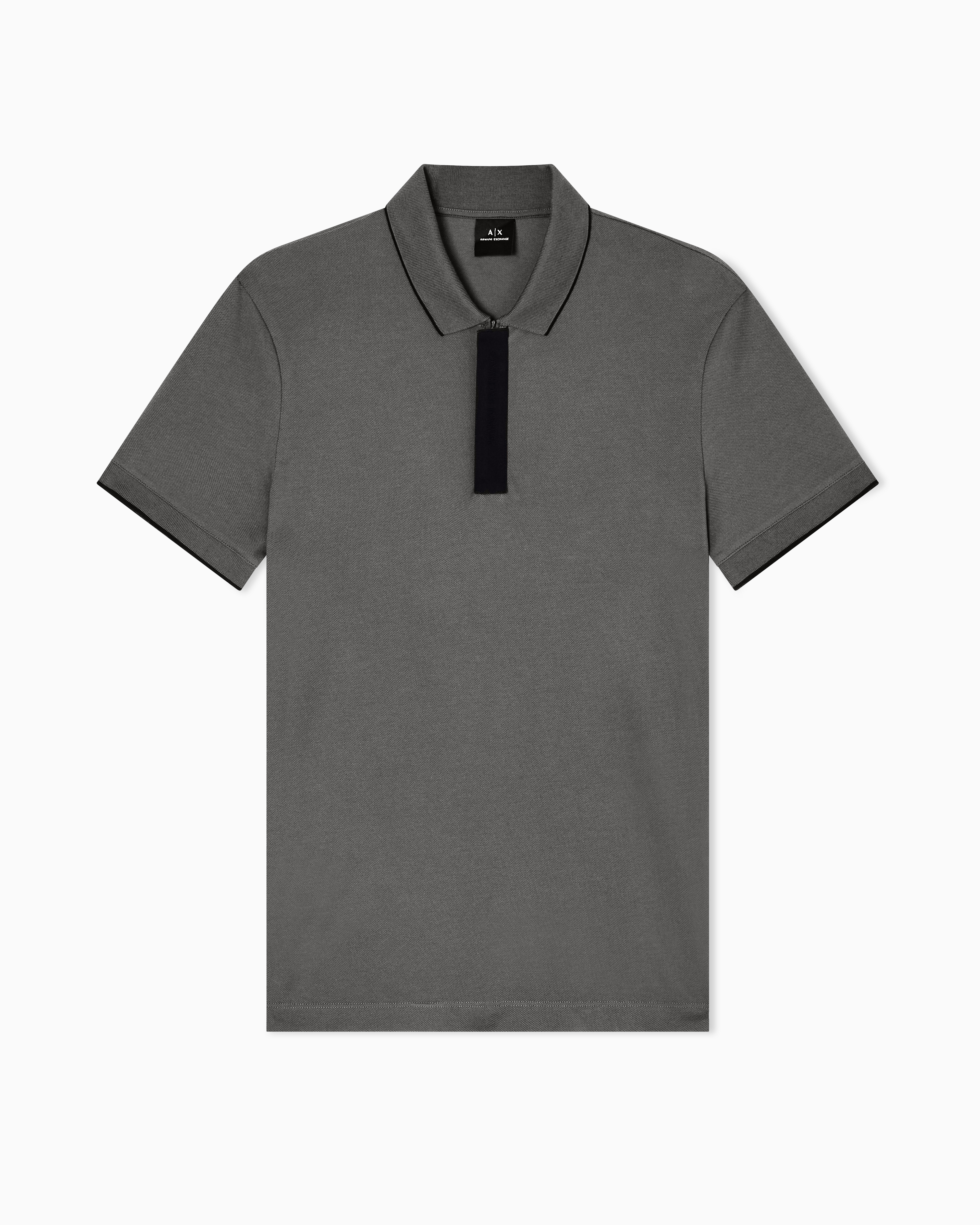 Armani Exchange - Slim fit polo with button insert, Man, Green, Size: