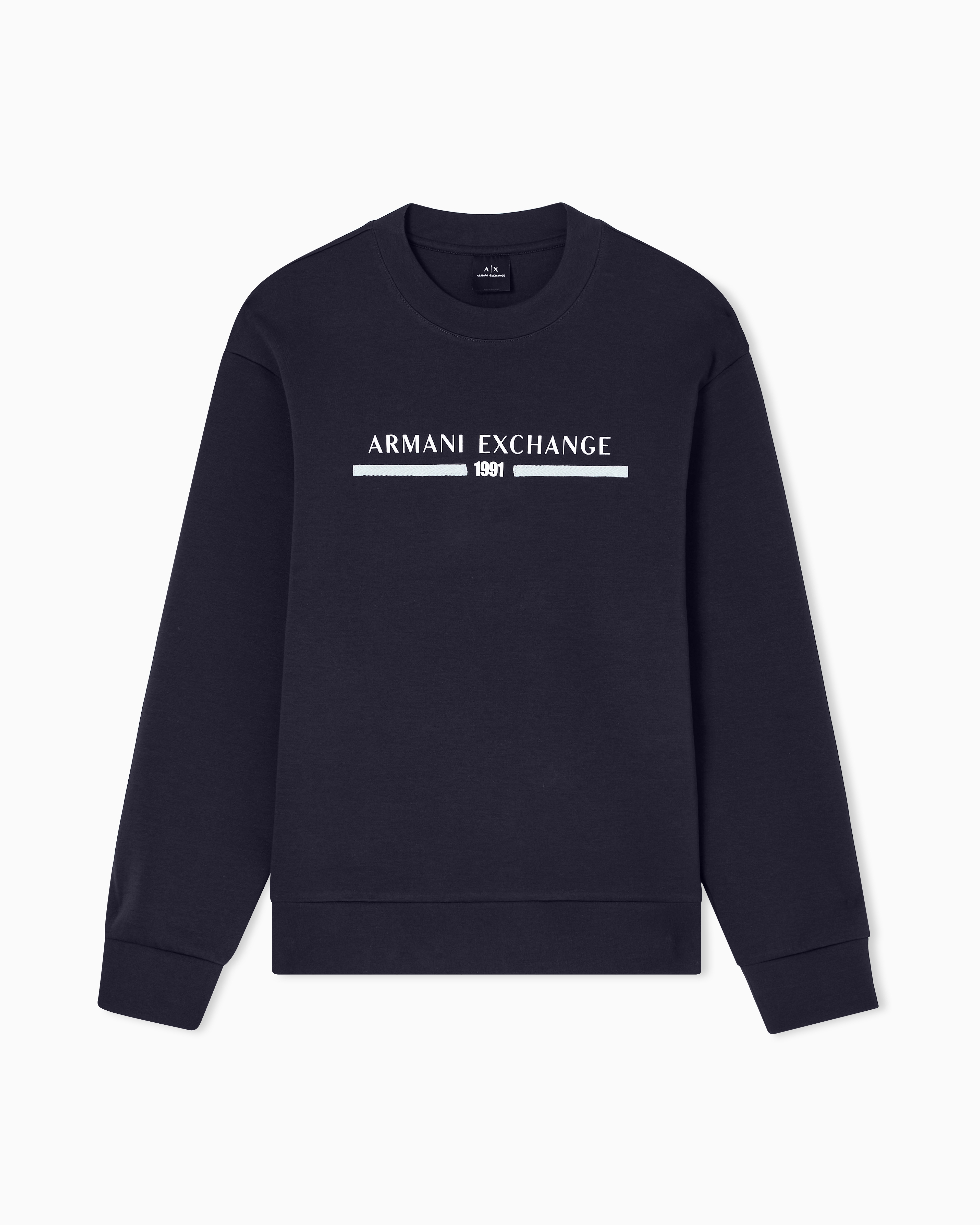 Armani Exchange - Sweatshirts without Hood, Man, Navy Blue, Size: