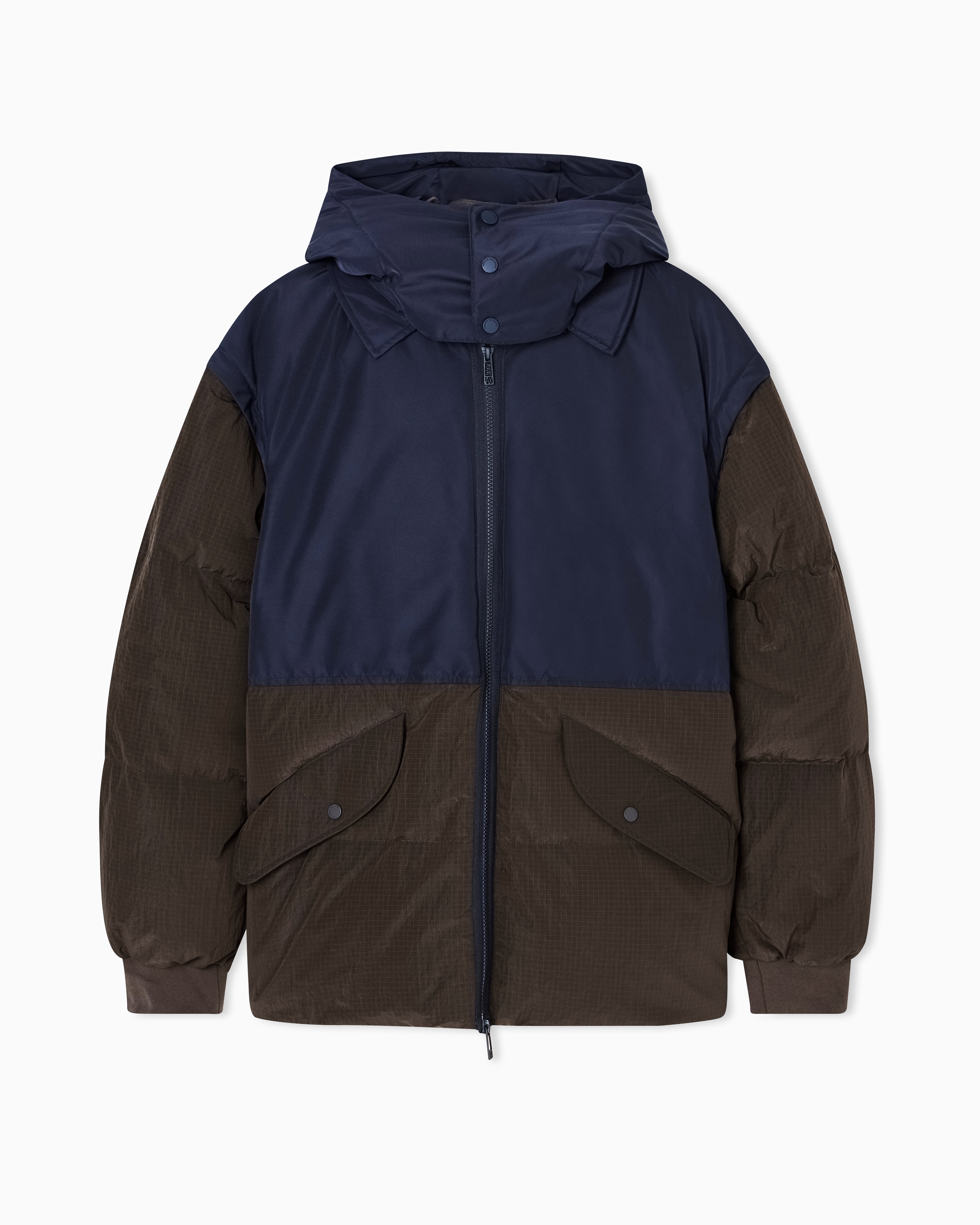 Armani Exchange - Down Jackets, Man, Blue, Size: M