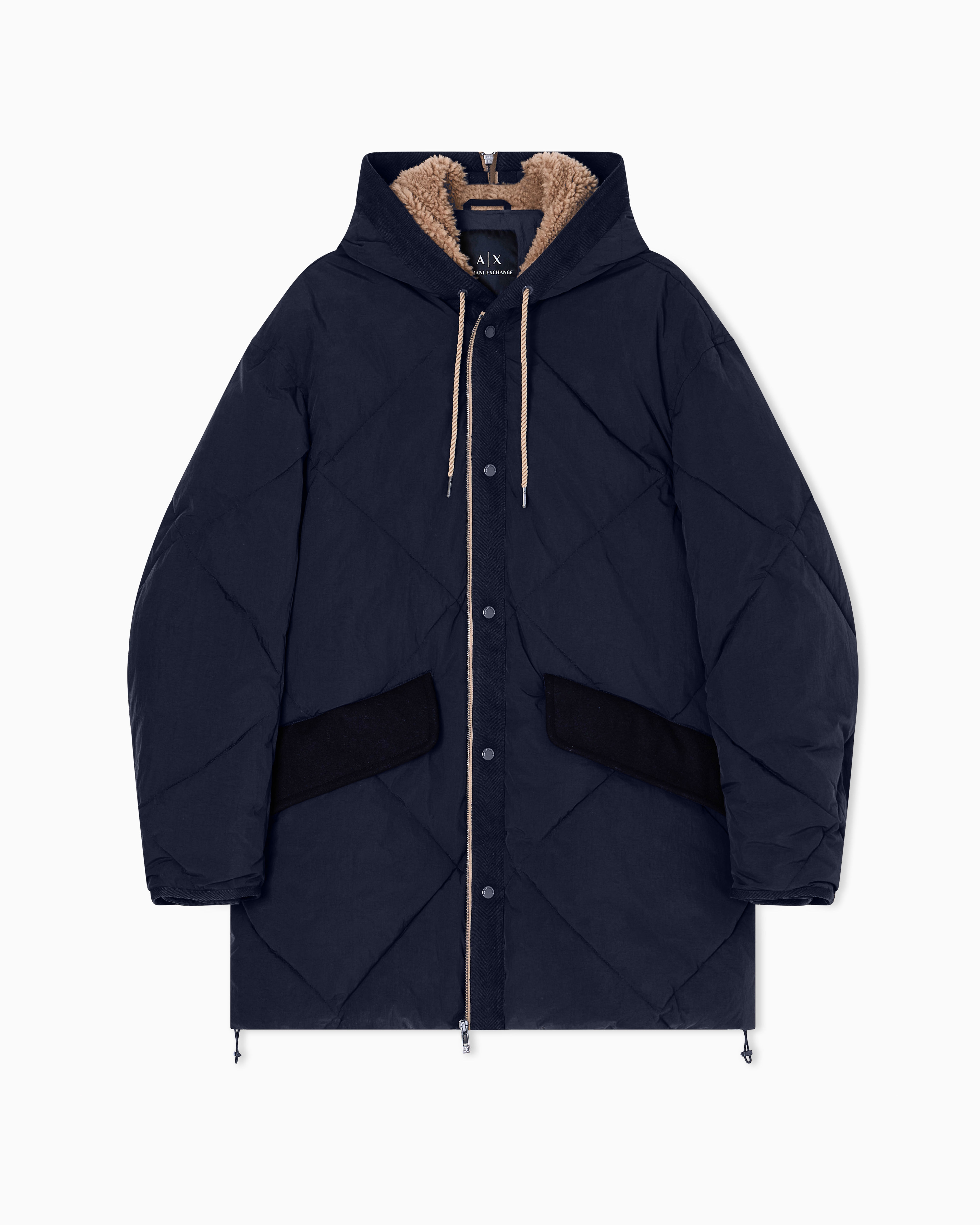 Armani Exchange - Parkas, Man, Navy Blue, Size: M