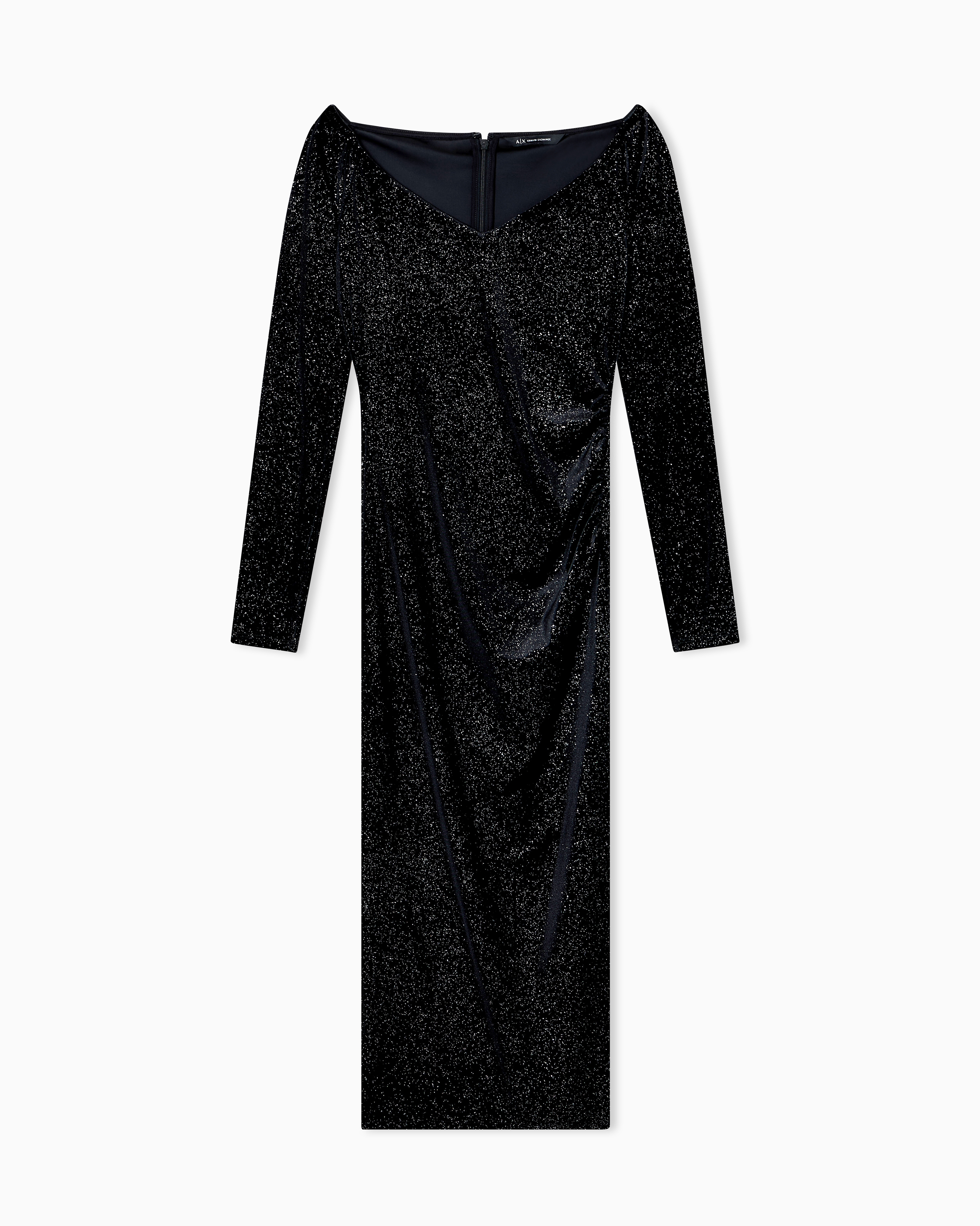 Armani Exchange Midi Dresses In Black
