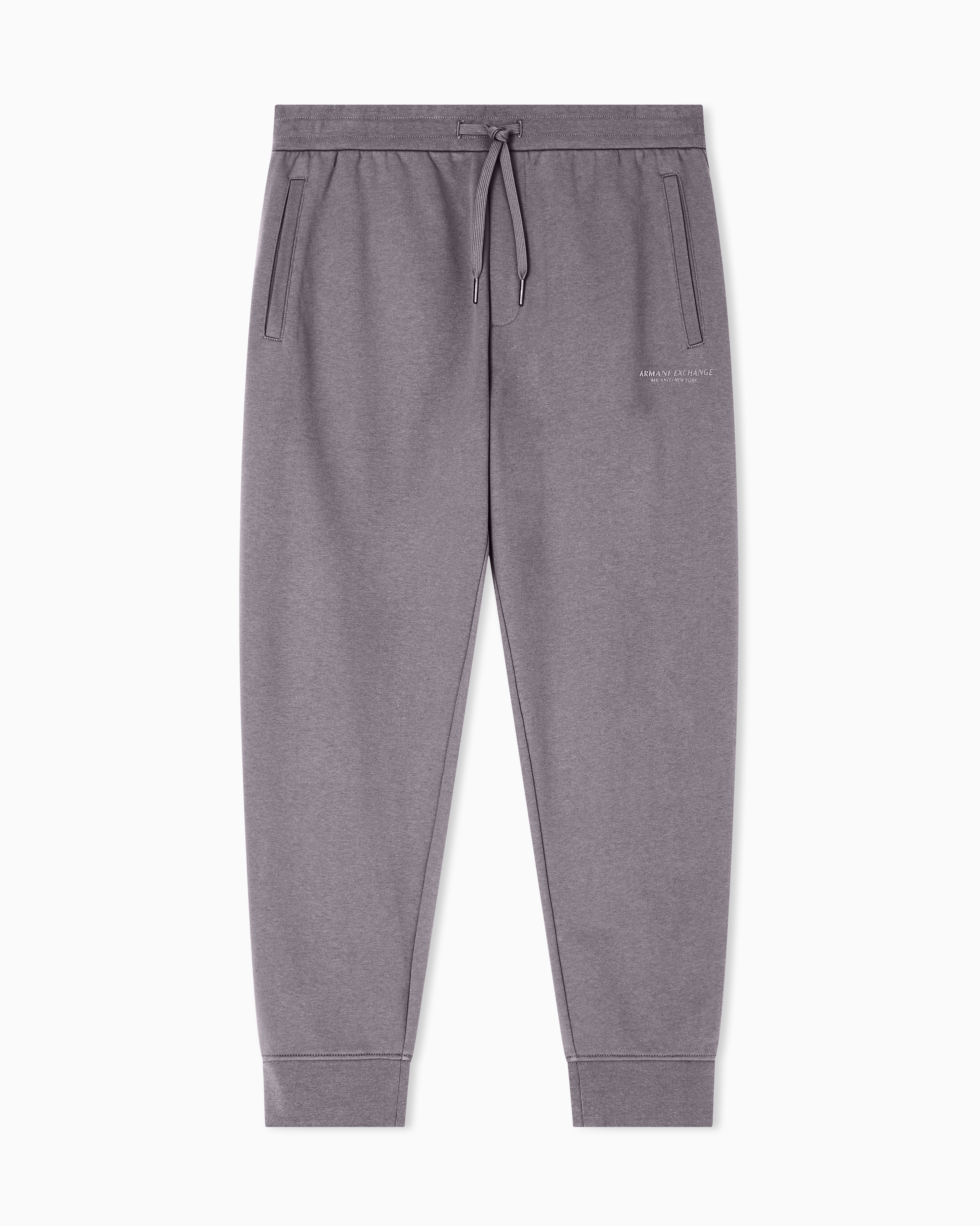 Armani Exchange - Tone Logo Jogger Pants, Man, Grey, Size: M