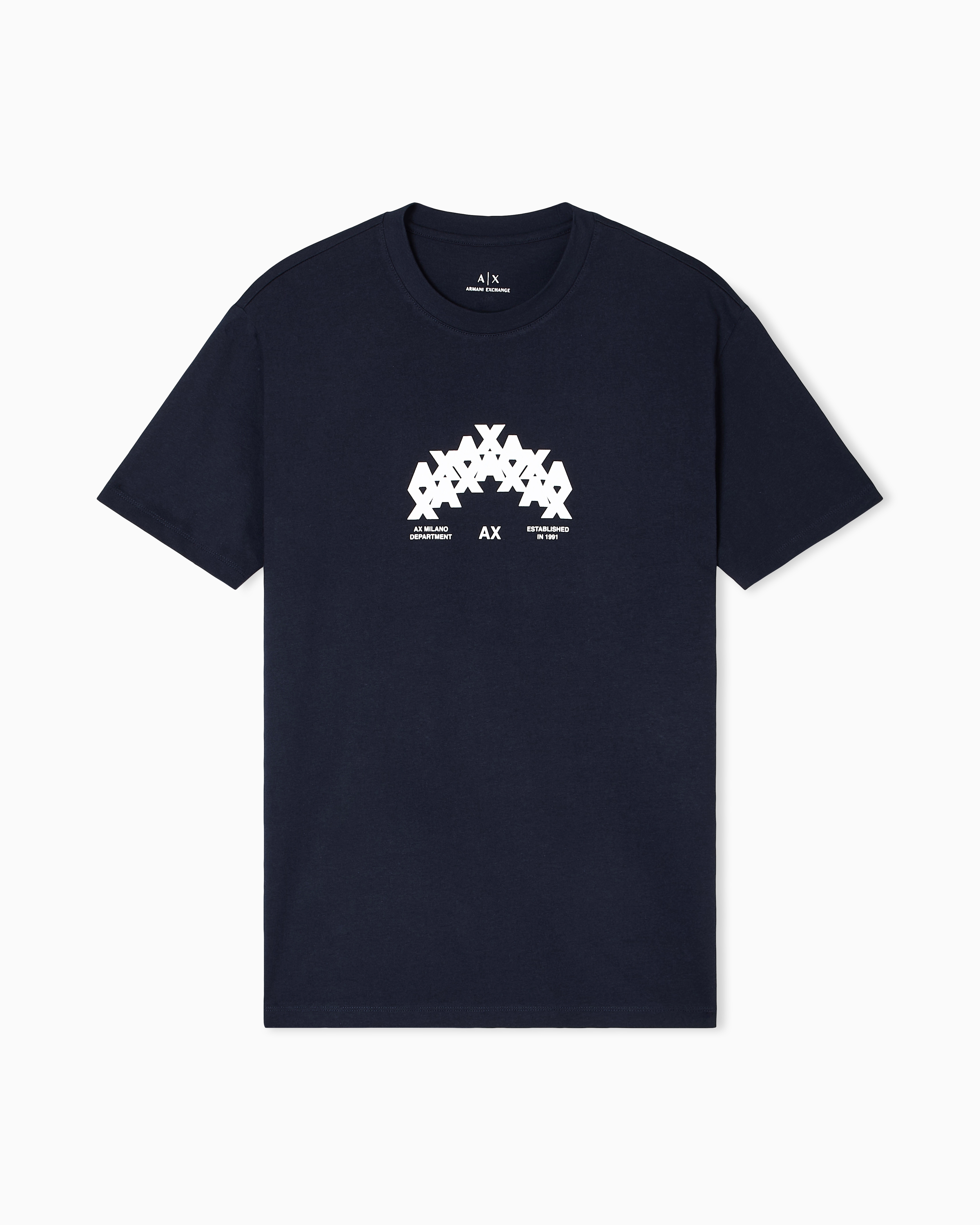 Armani Exchange Regular Fit Graphic Print T-shirt In Black