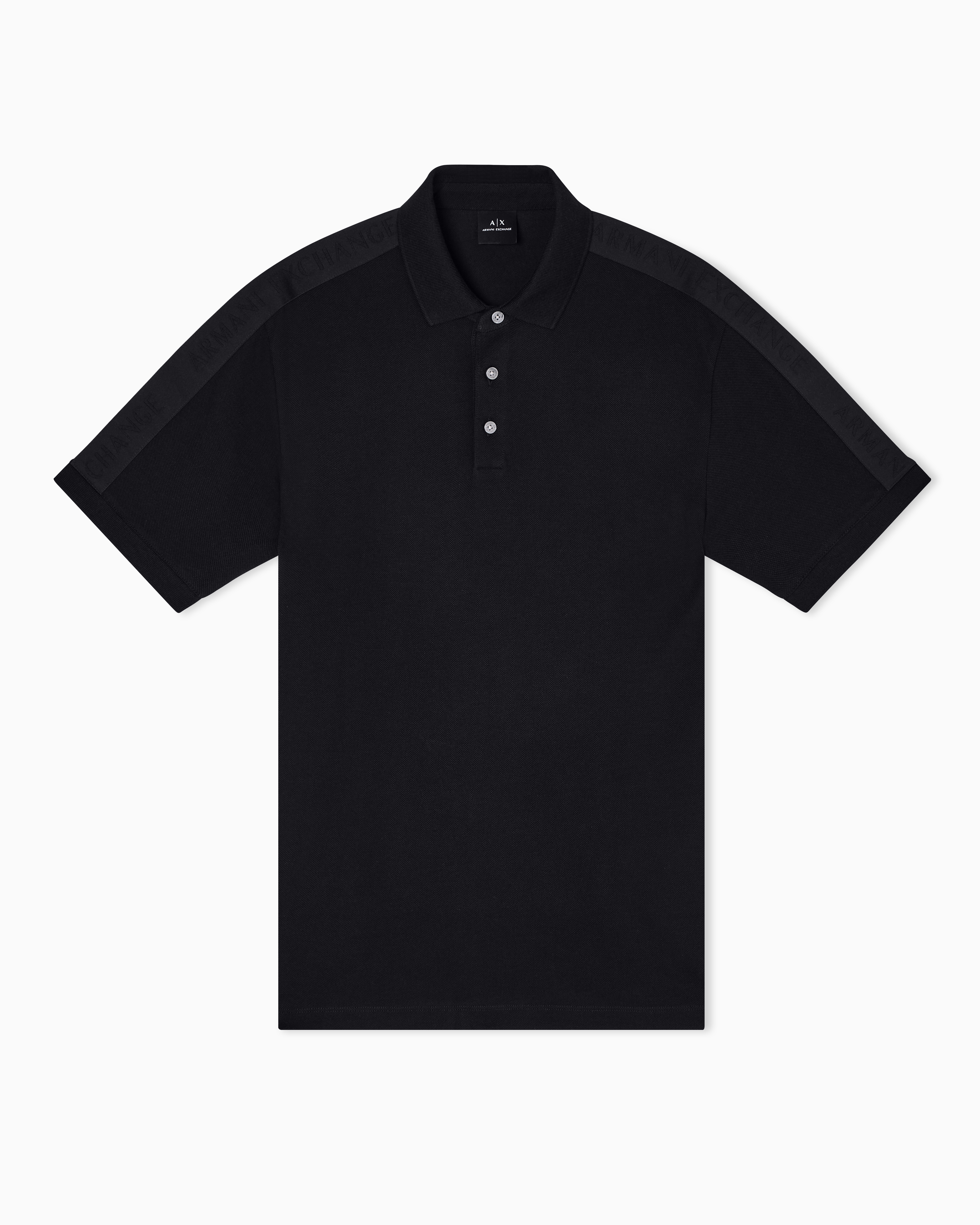 Armani Exchange - Regular fit polo with contrasting tape, Man, Black, Size: