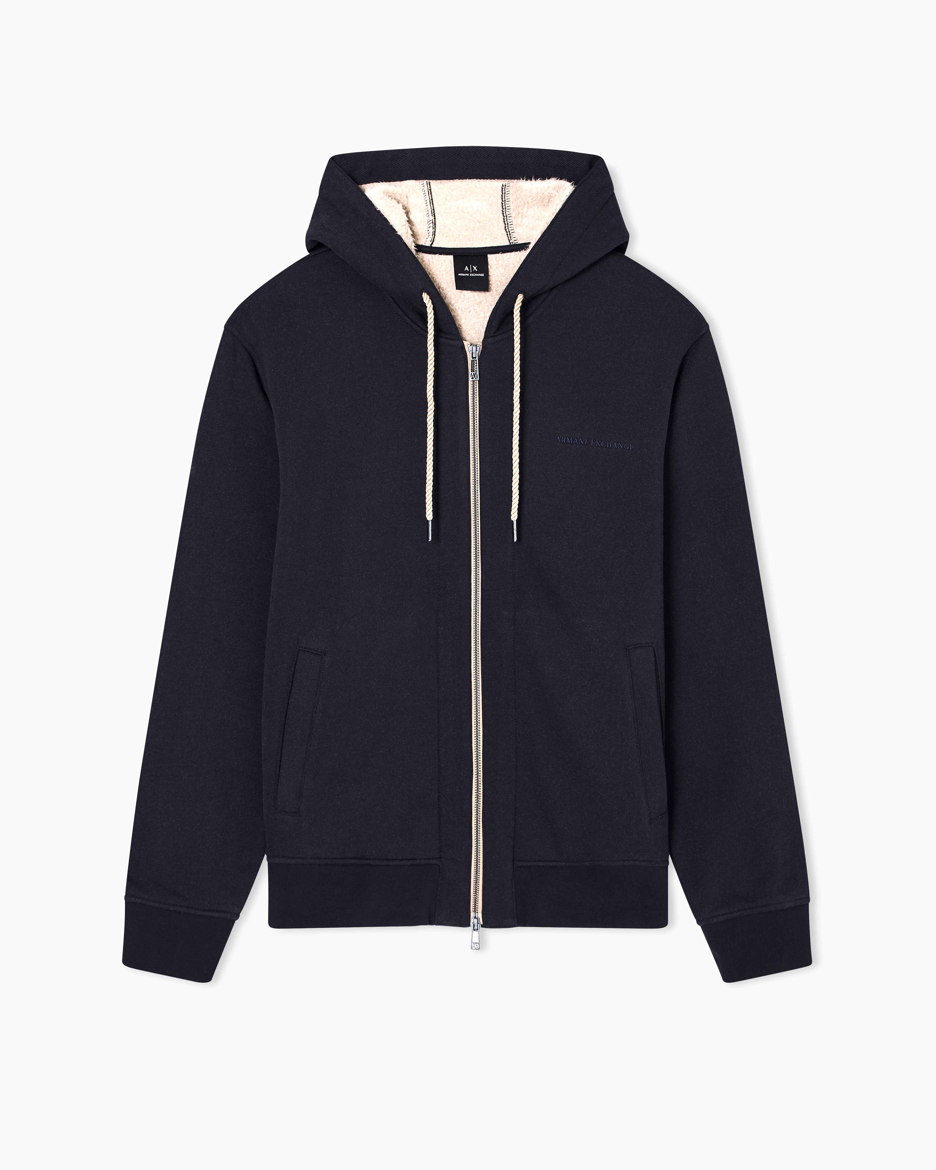 Armani Exchange - Zip-Up Sweatshirts, Man, Navy Blue, Size: M