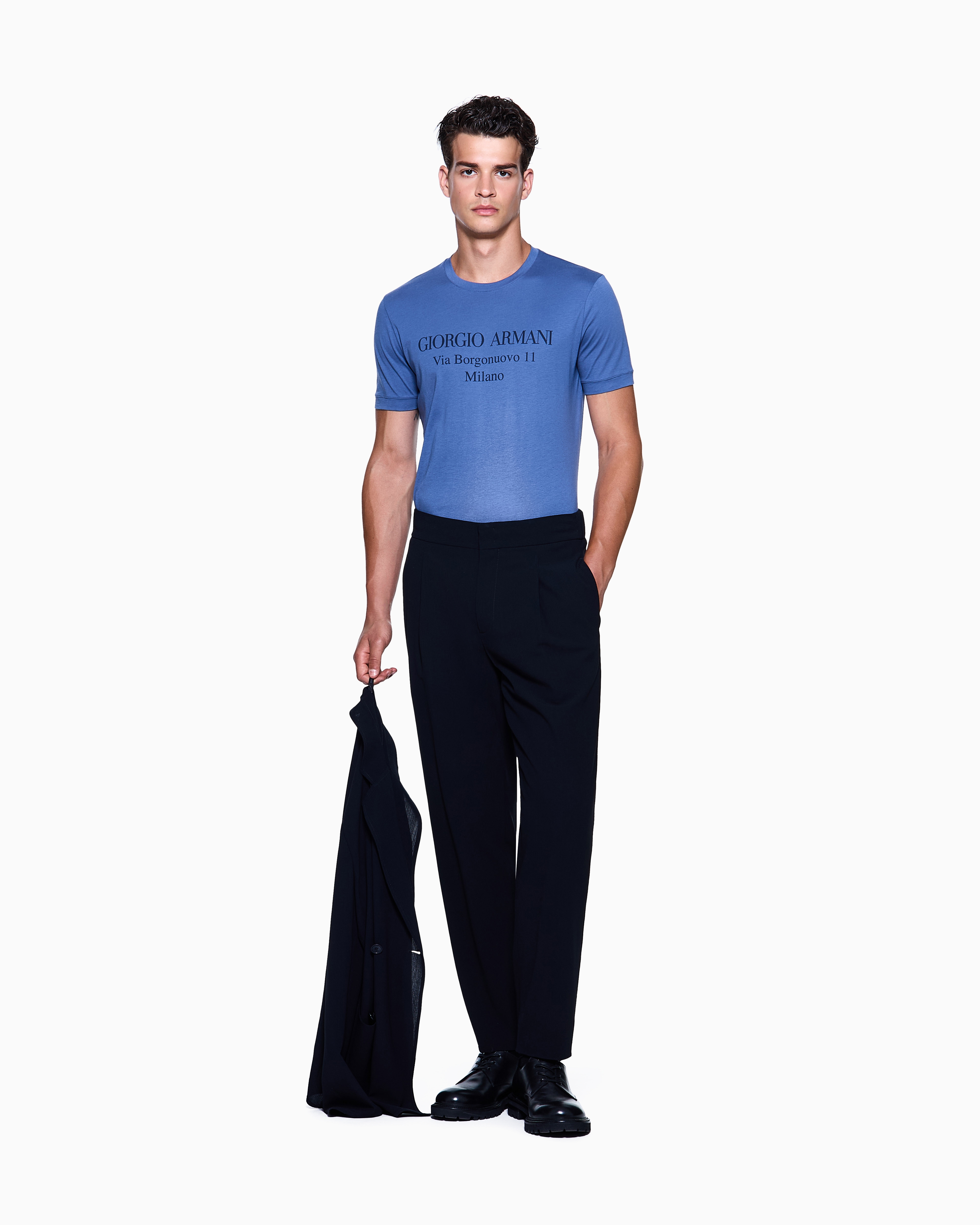 Borgonuovo 11 crew-neck T-shirt in Pima cotton jersey