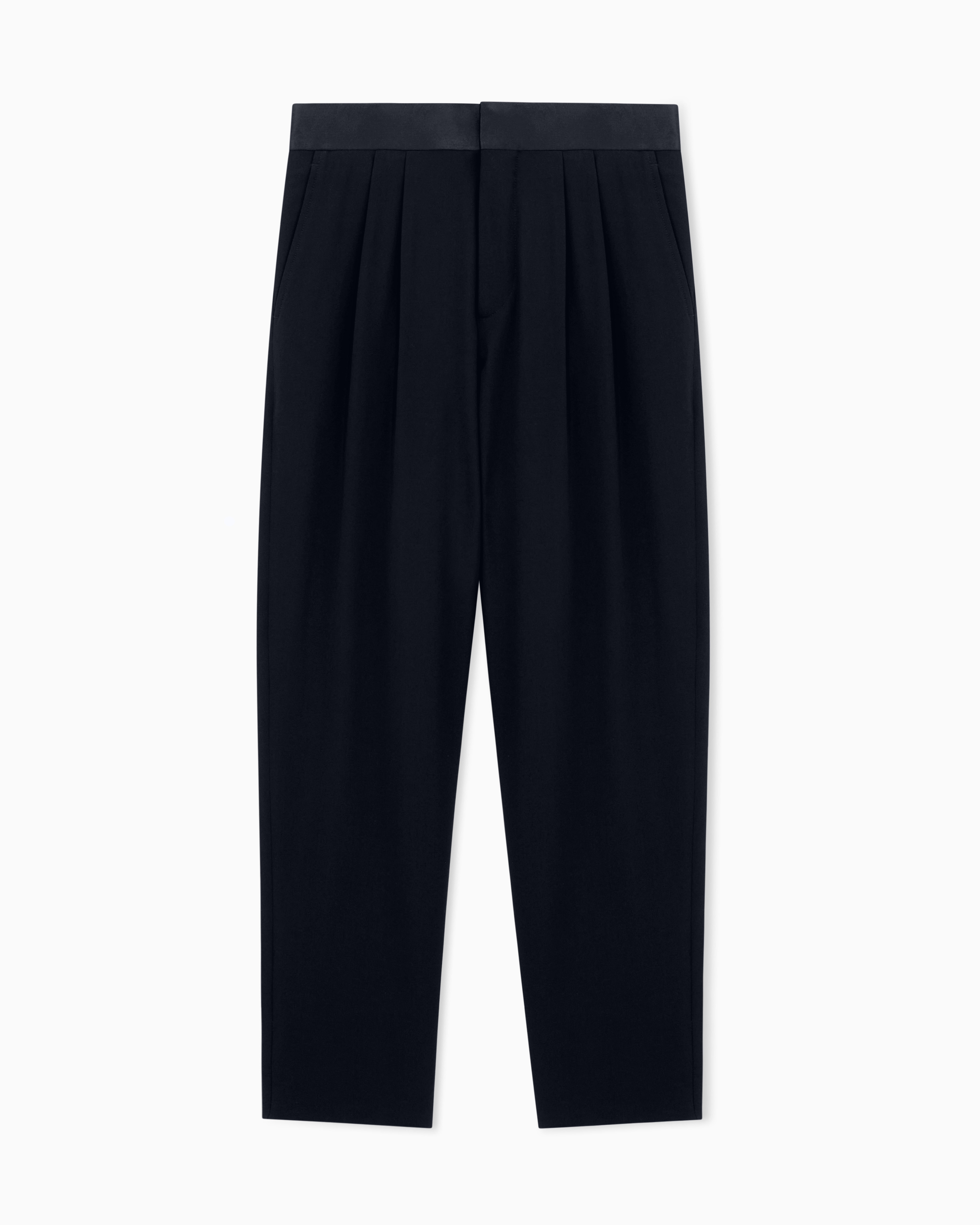 パンツ ウールクレープ ダブルタック | Giorgio Armani JP