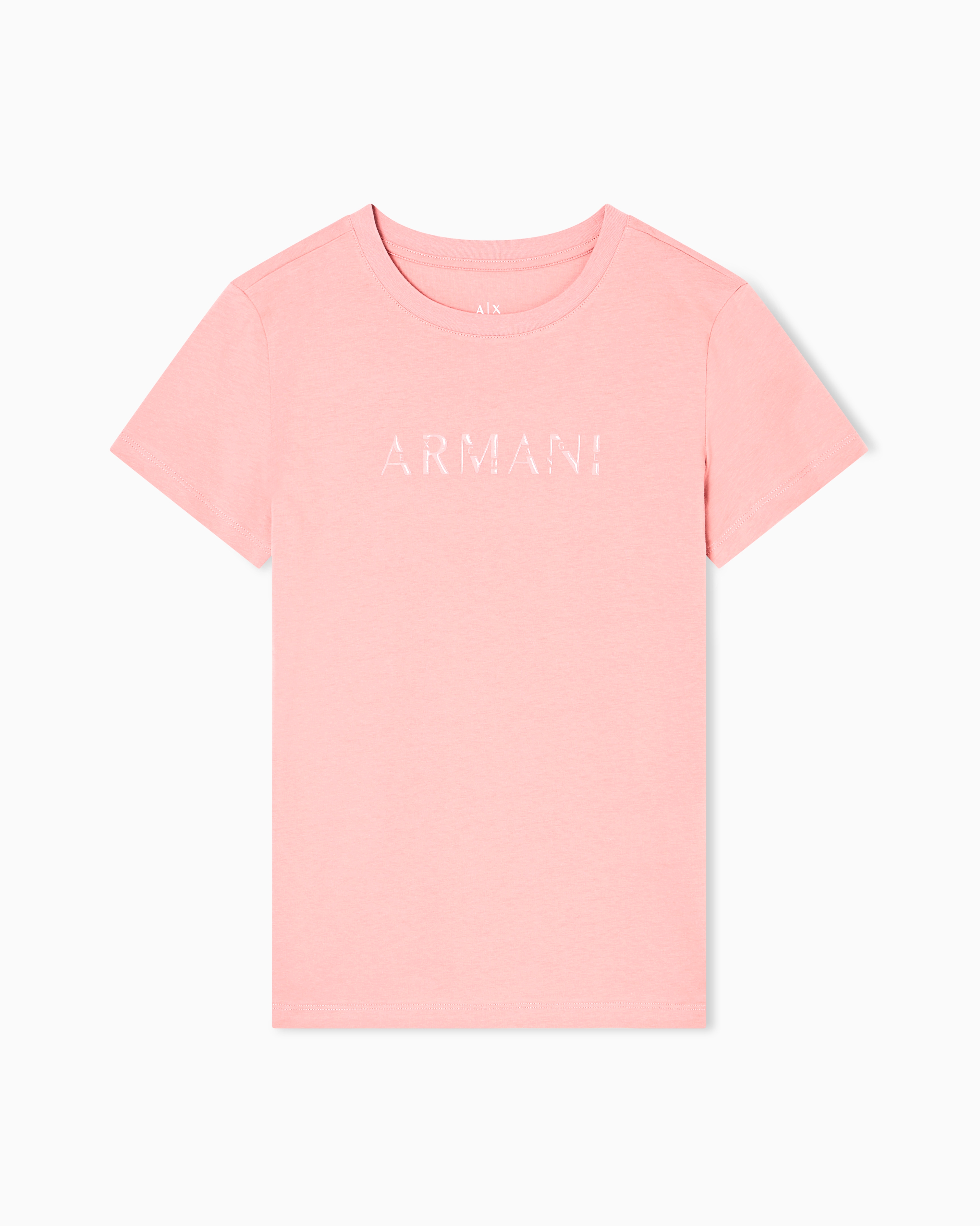 Armani Exchange - Regular Fit T-Shirts, Woman, Pink, Size:
