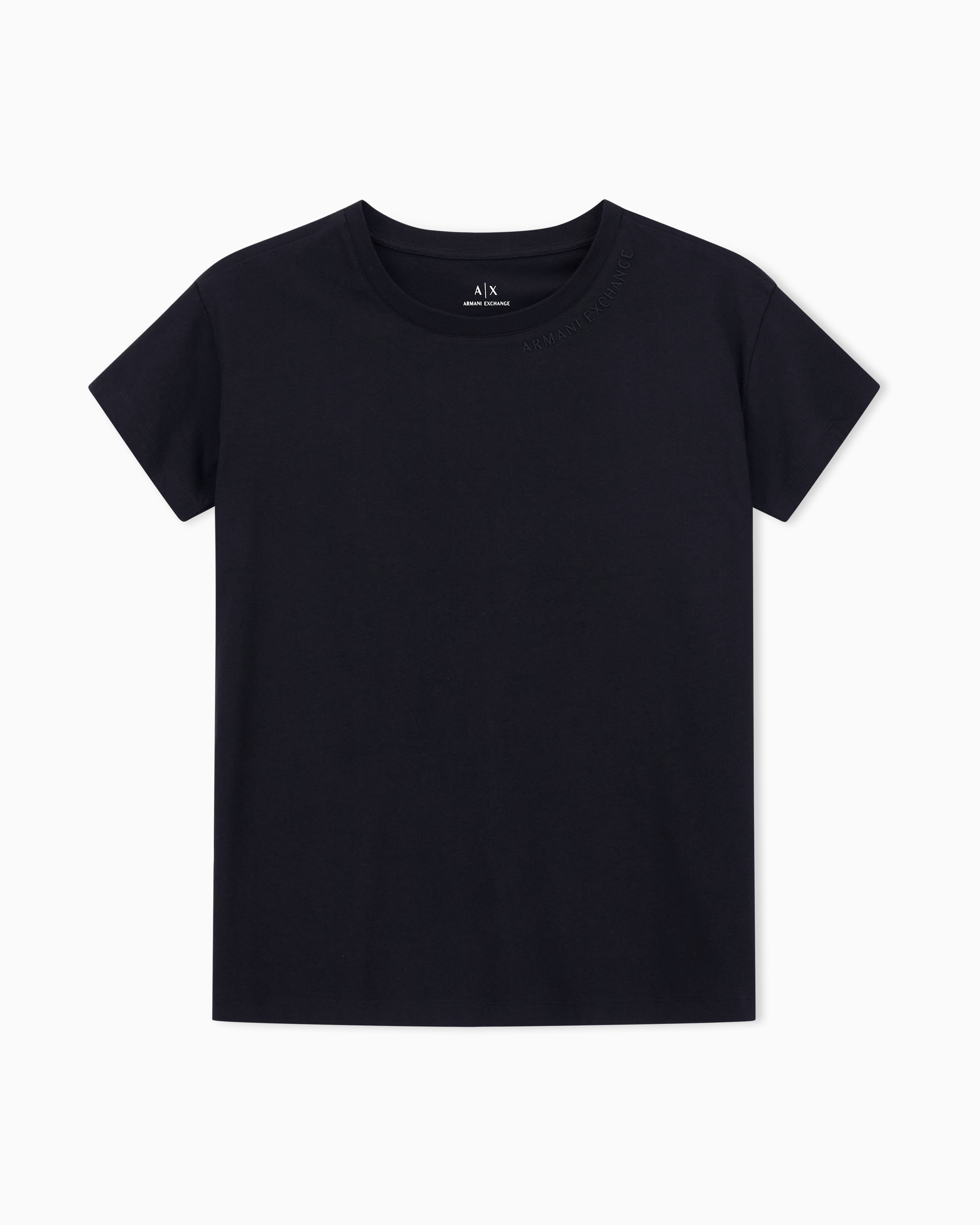 Armani Exchange - Relaxed Fit T-Shirts, Woman, Black, Size: