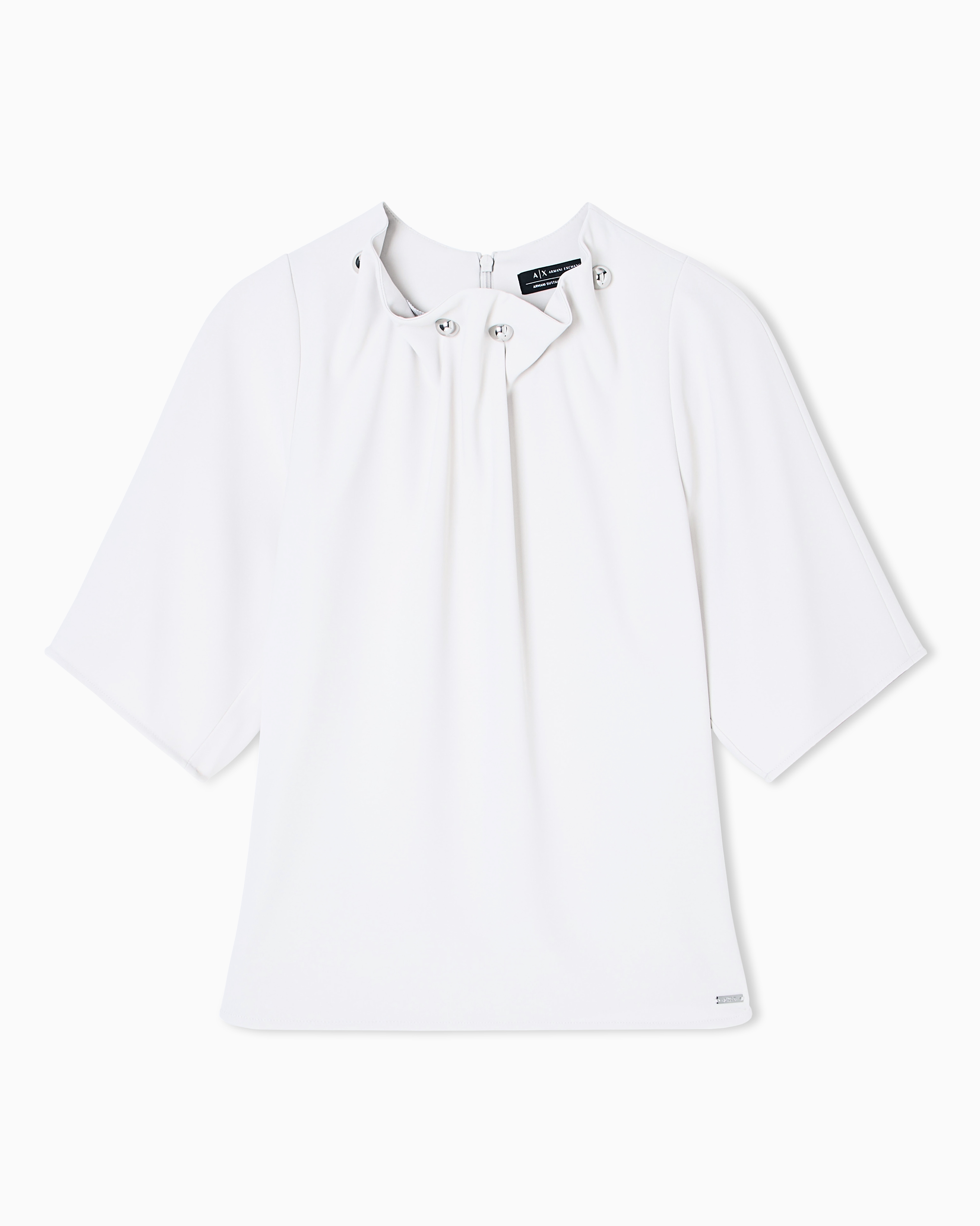 Armani Exchange - Blouses, Woman, Beige, Size: