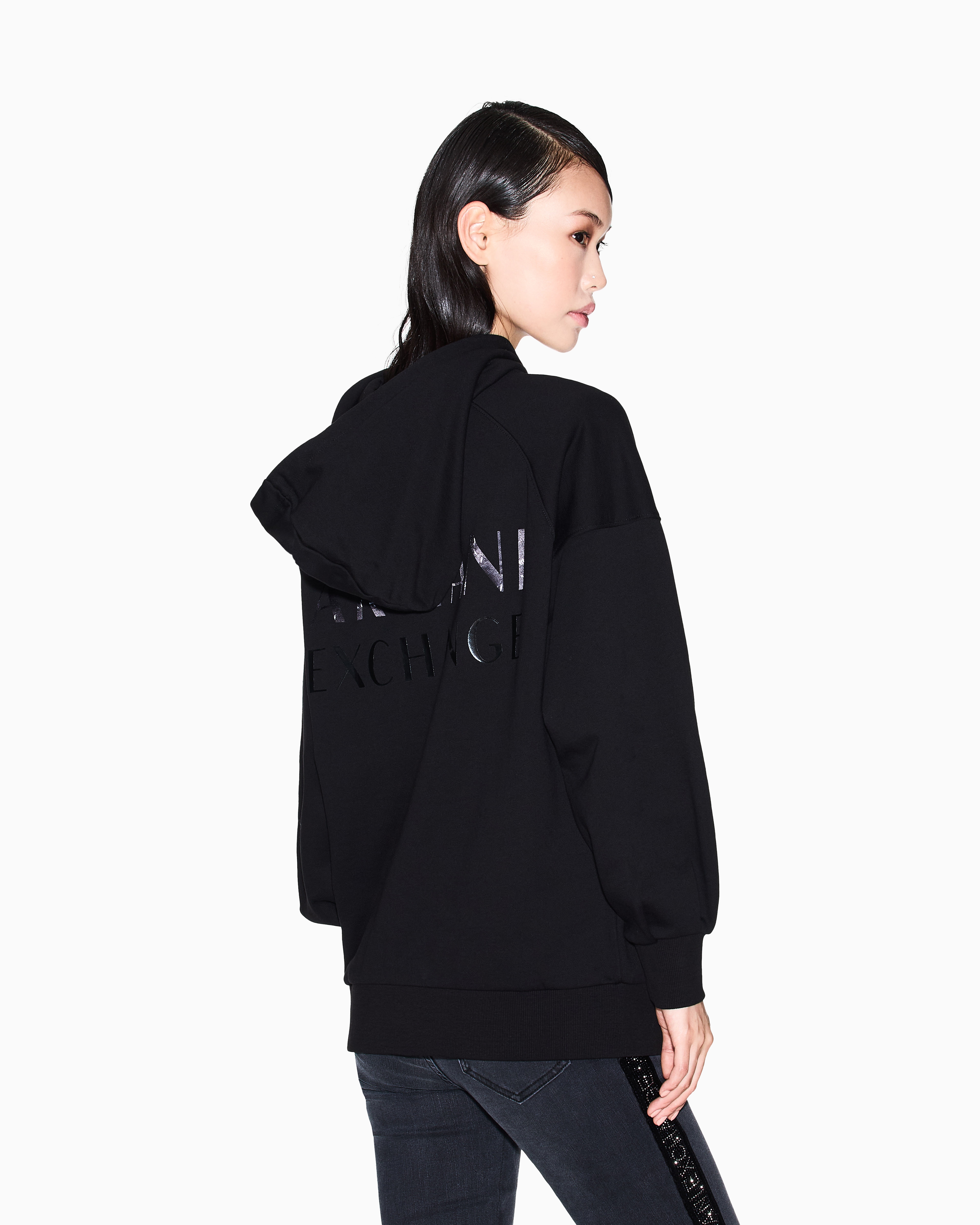 Armani Exchange - Hoodies, Woman, Black, Size: