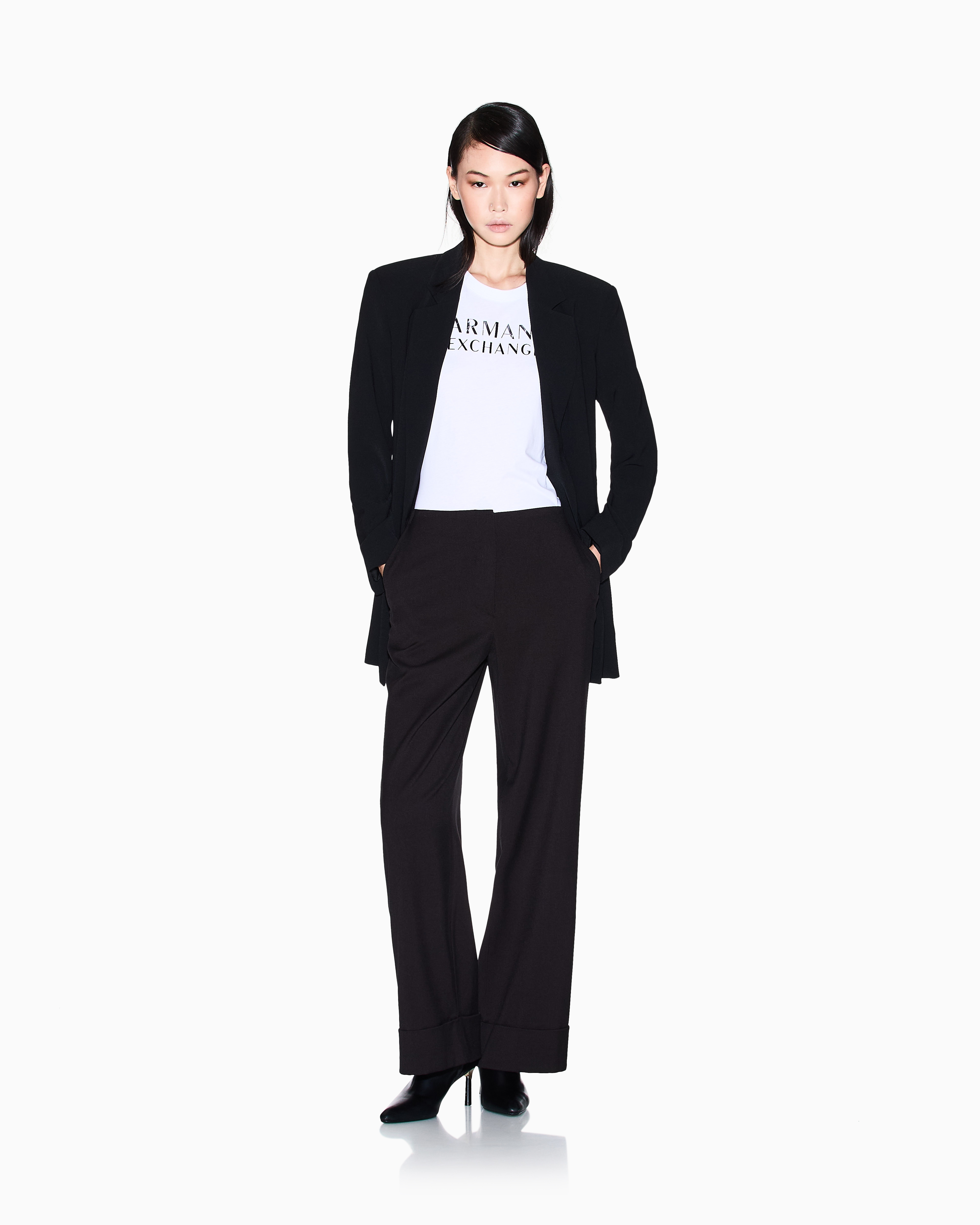 Armani Exchange - Formal Trousers, Woman, Black, Size: