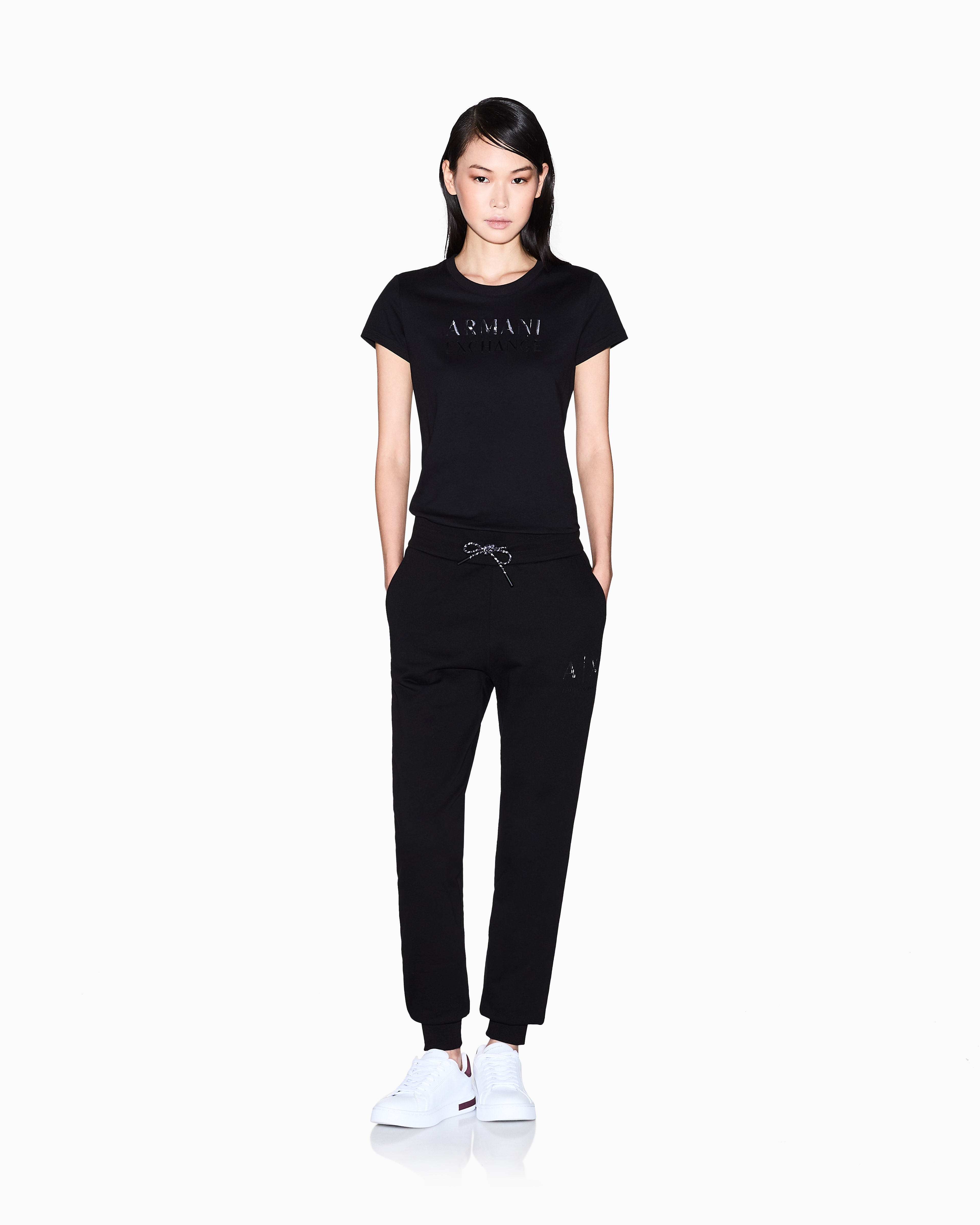 Armani Exchange - Sweatpants, Woman, Black, Size:
