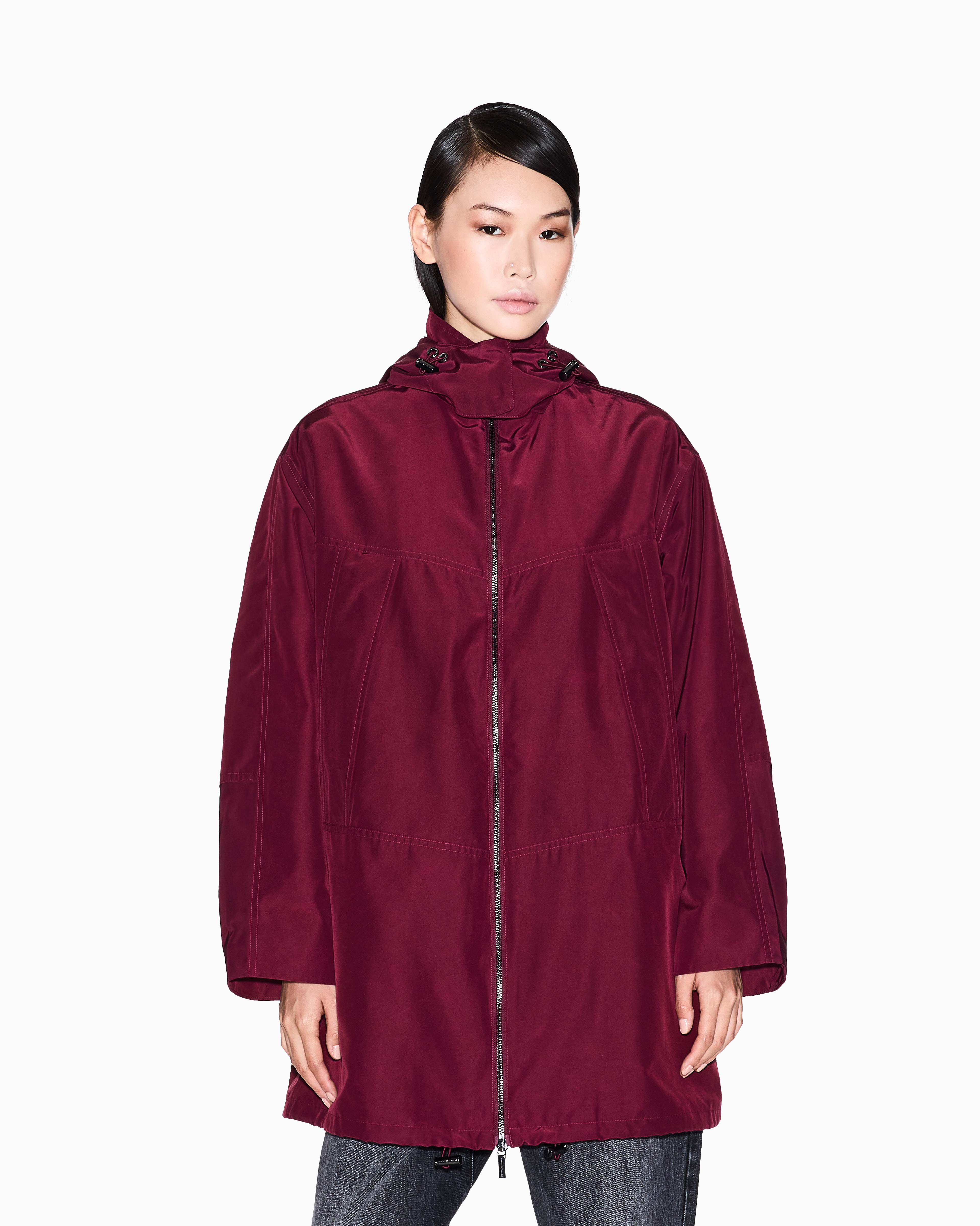 Armani Exchange - Parkas, Woman, Burgundy, Size: