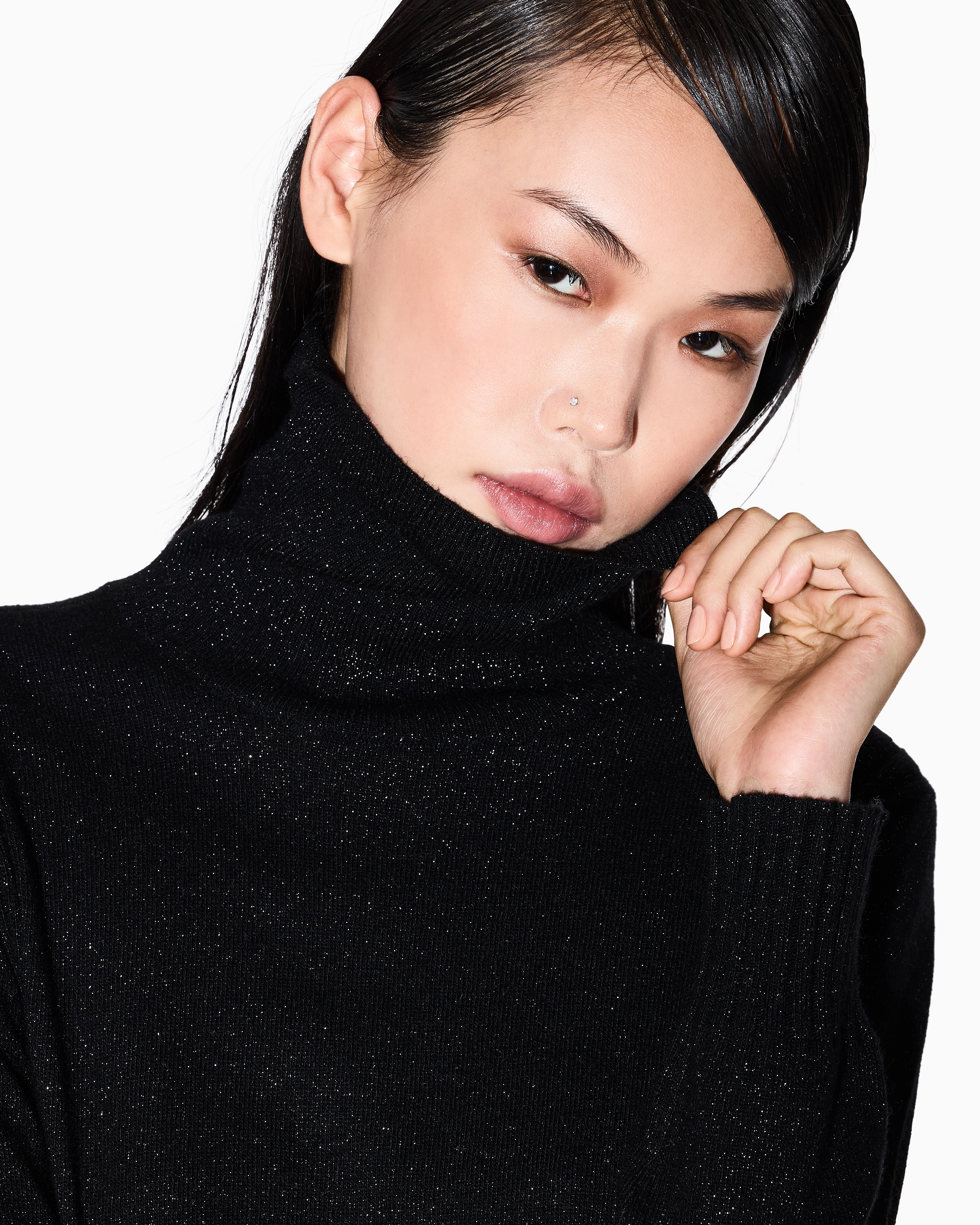 ARMANI EXCHANGE◆ニット・セーター(薄手)/S/コットン/BLK/6kym1qymp8z ARMANI EXCHANGE（アルマーニエクスチェンジ）の「【A|X