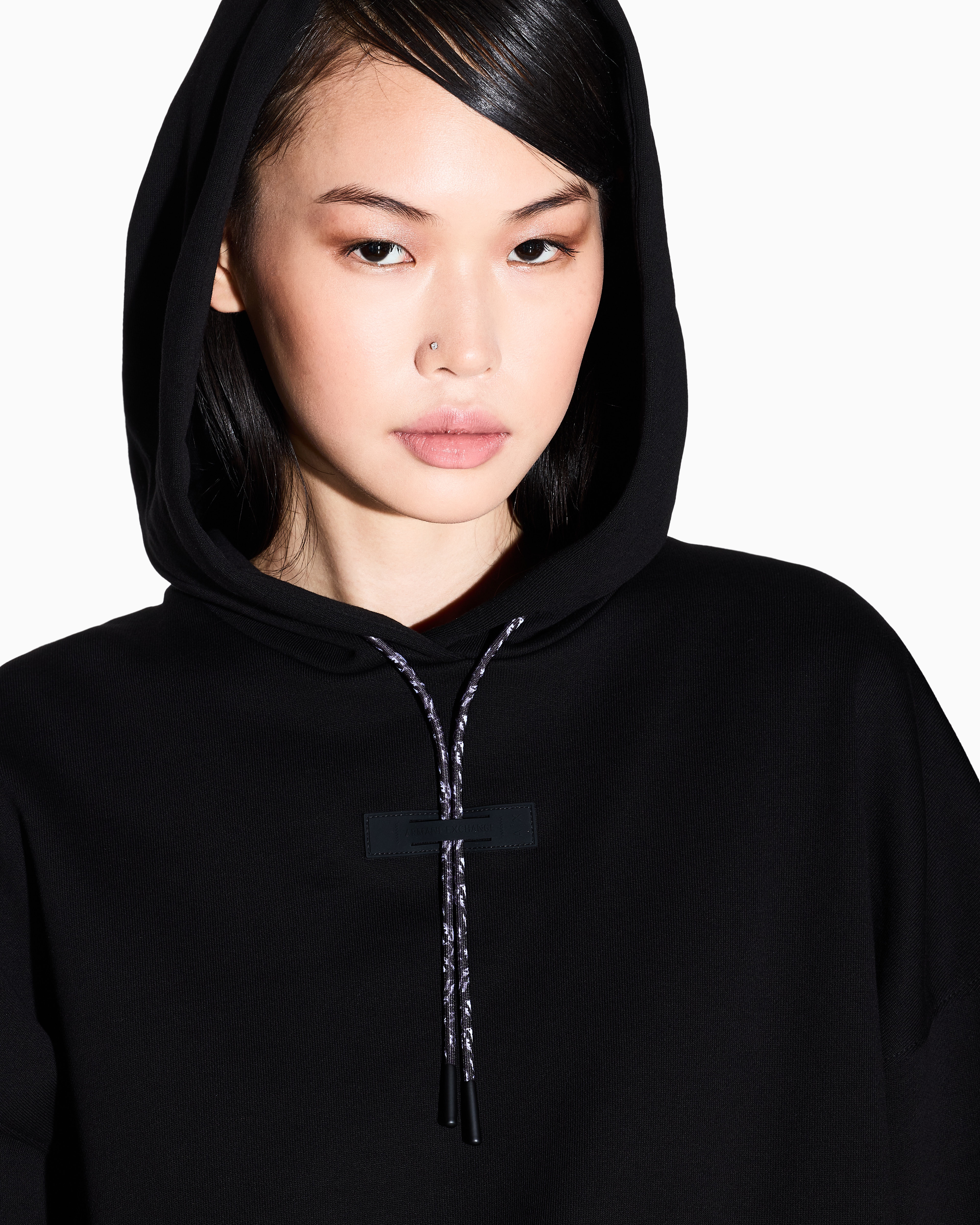 Armani Exchange - Hoodies, Woman, Black, Size: