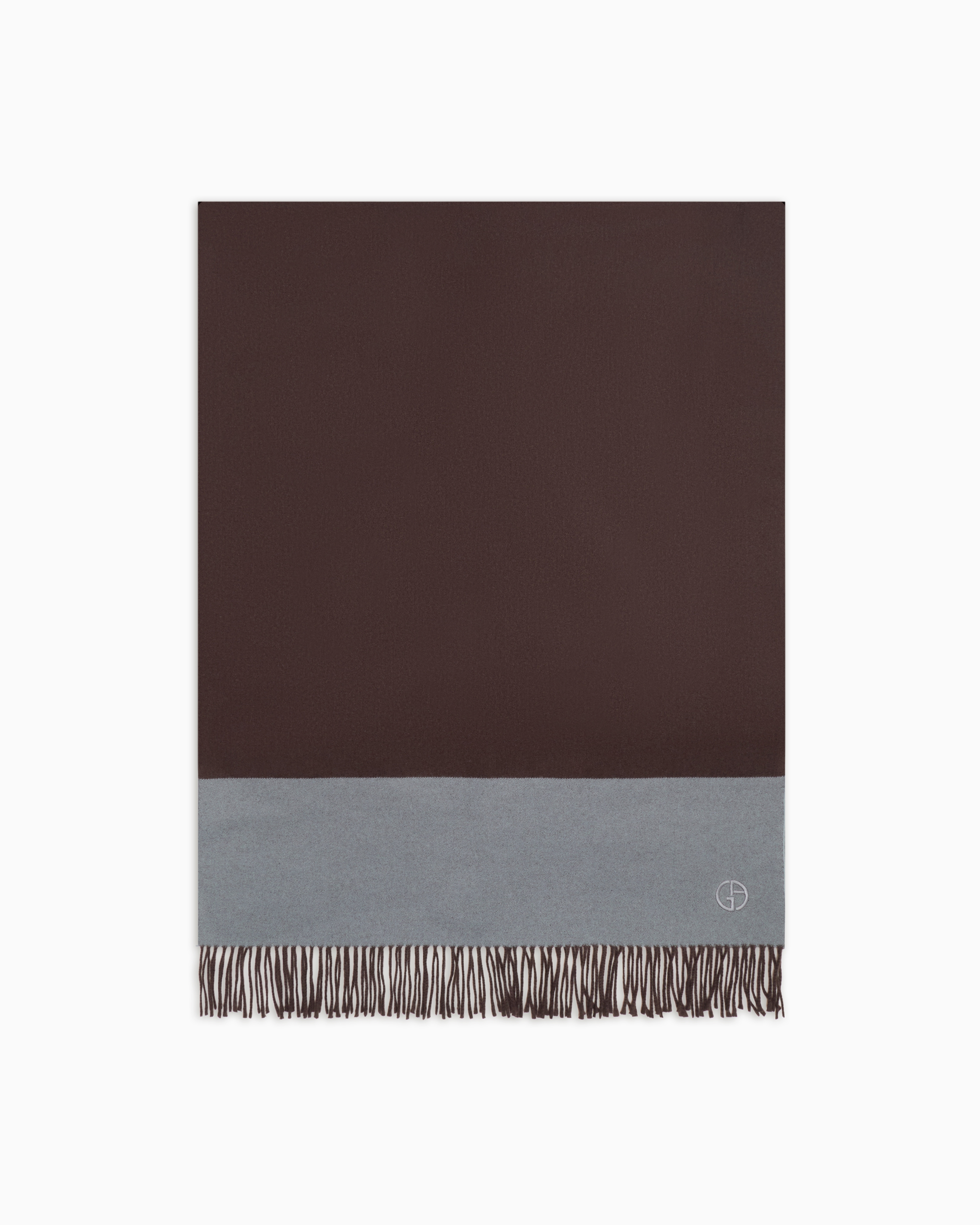 Giorgio Armani Two-tone Cashmere Stole In Brown