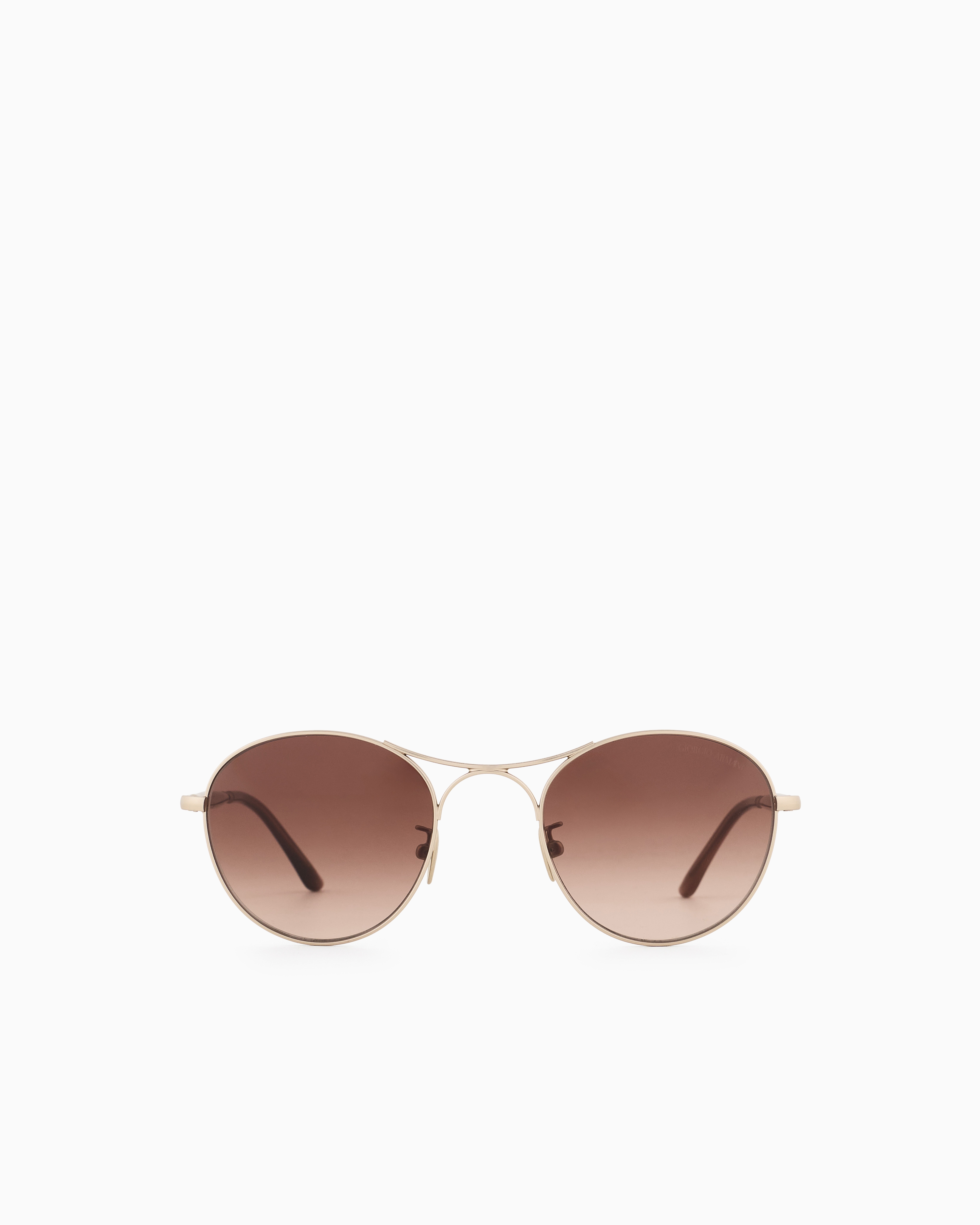 Giorgio Armani Round-frame Sunglasses In Gold