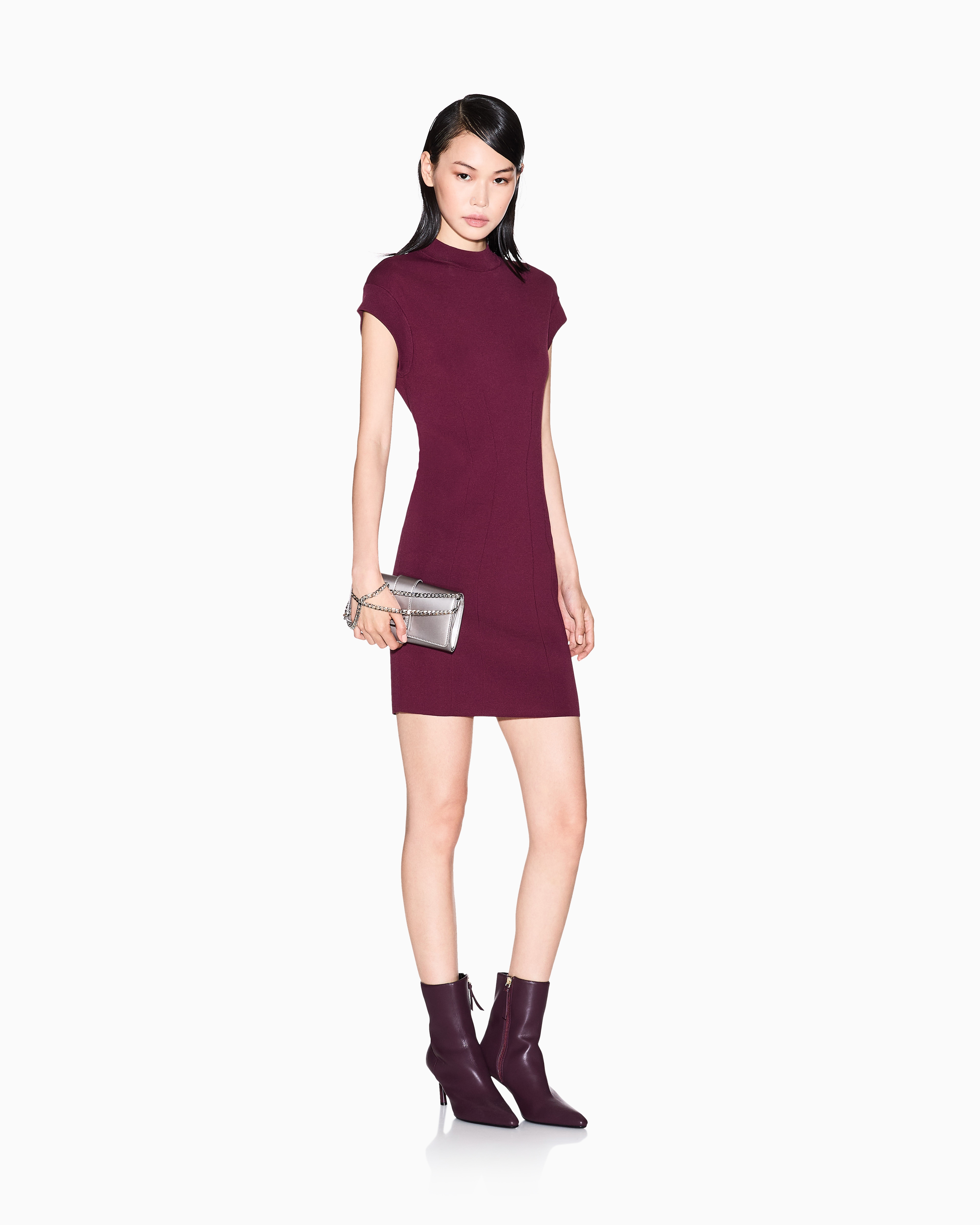 Armani Exchange - Short Dresses, Woman, Burgundy, Size: