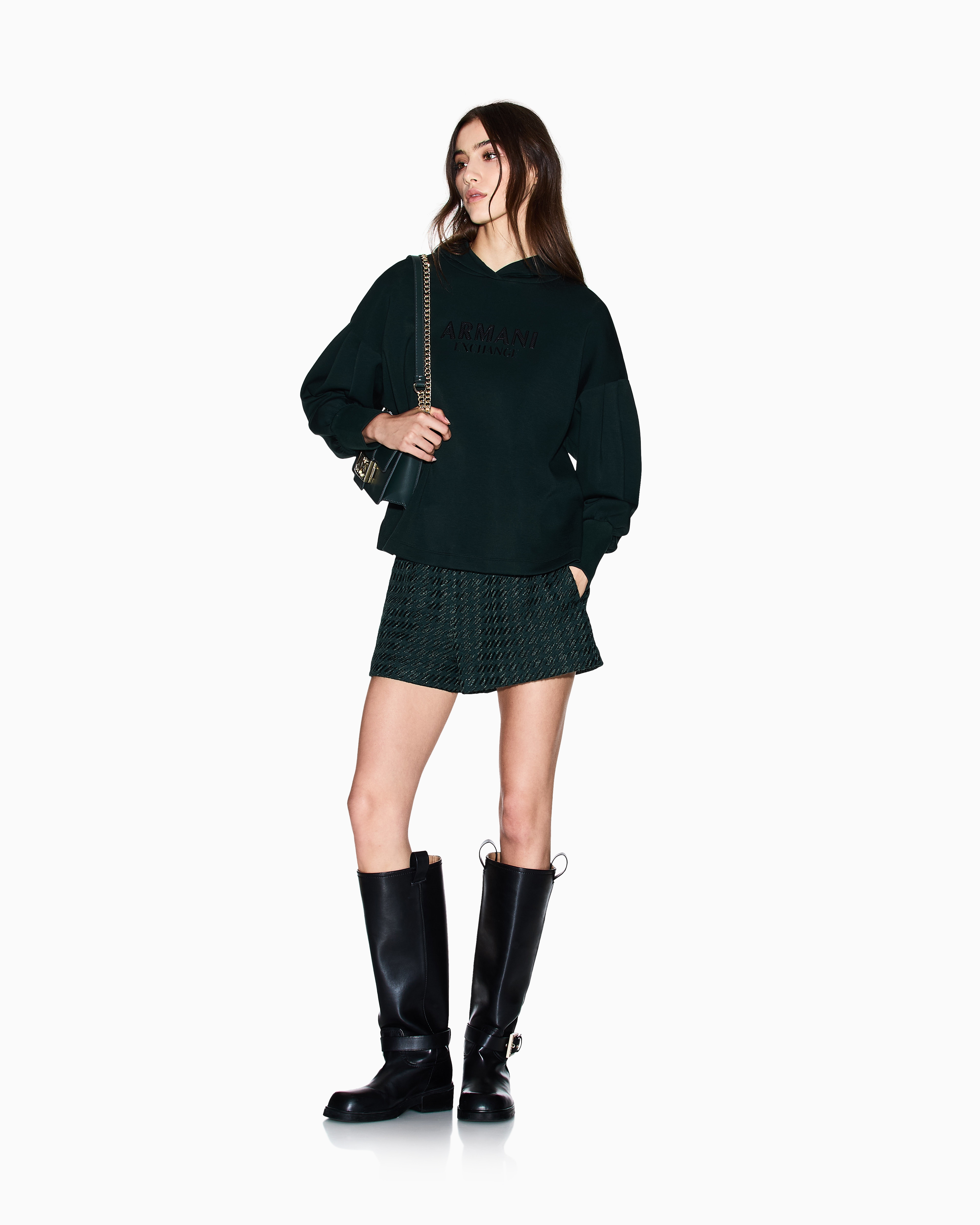 Armani Exchange Hoodies In Green